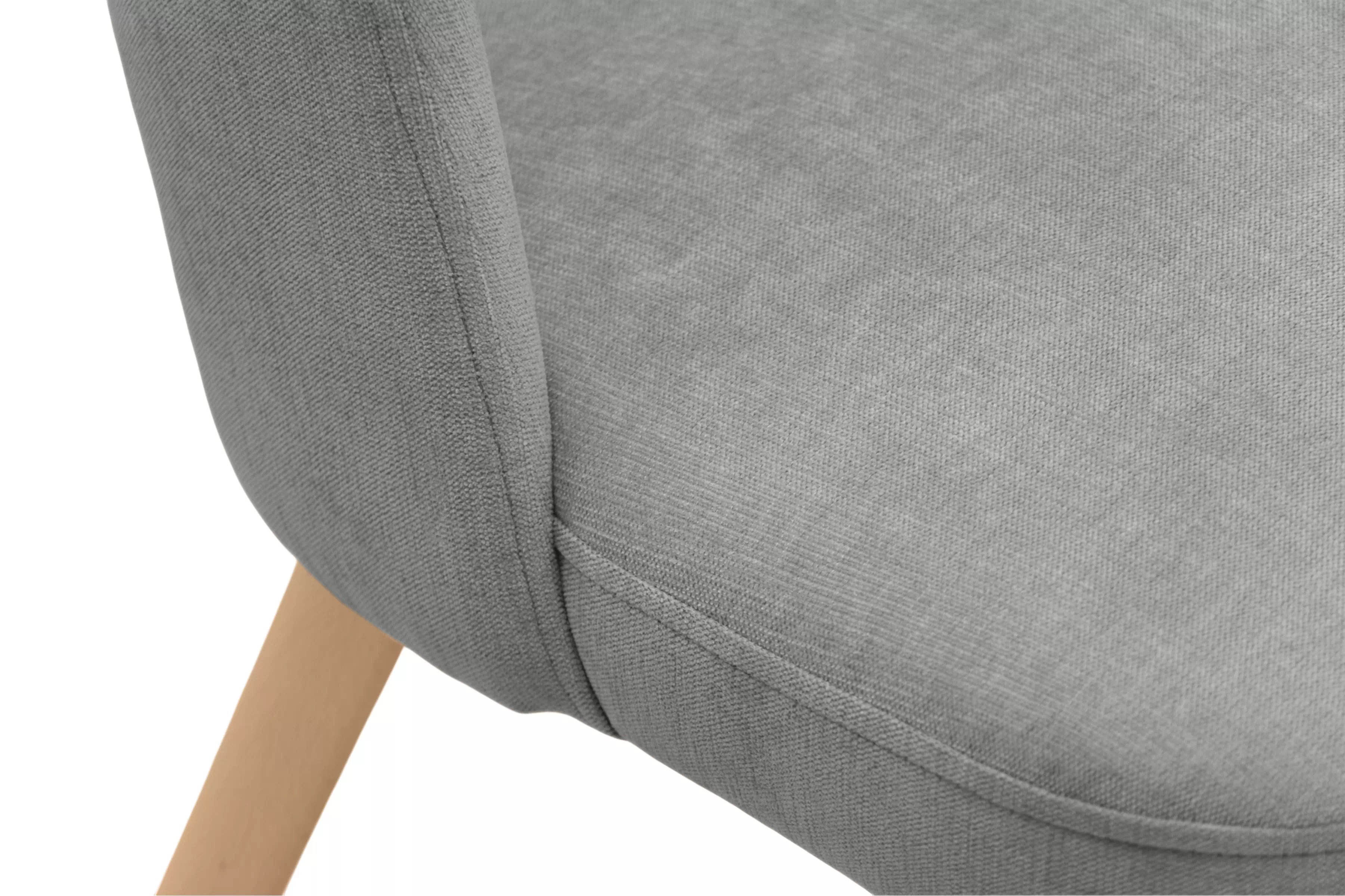 Dřevěná židle Luvaro s čalouněným sedákem – šedý šenil Wind 90 / nožky buk židle dřevěná Luvaro s čalouněným sedákem - šedá šenil Wind 90 / Nohy buk