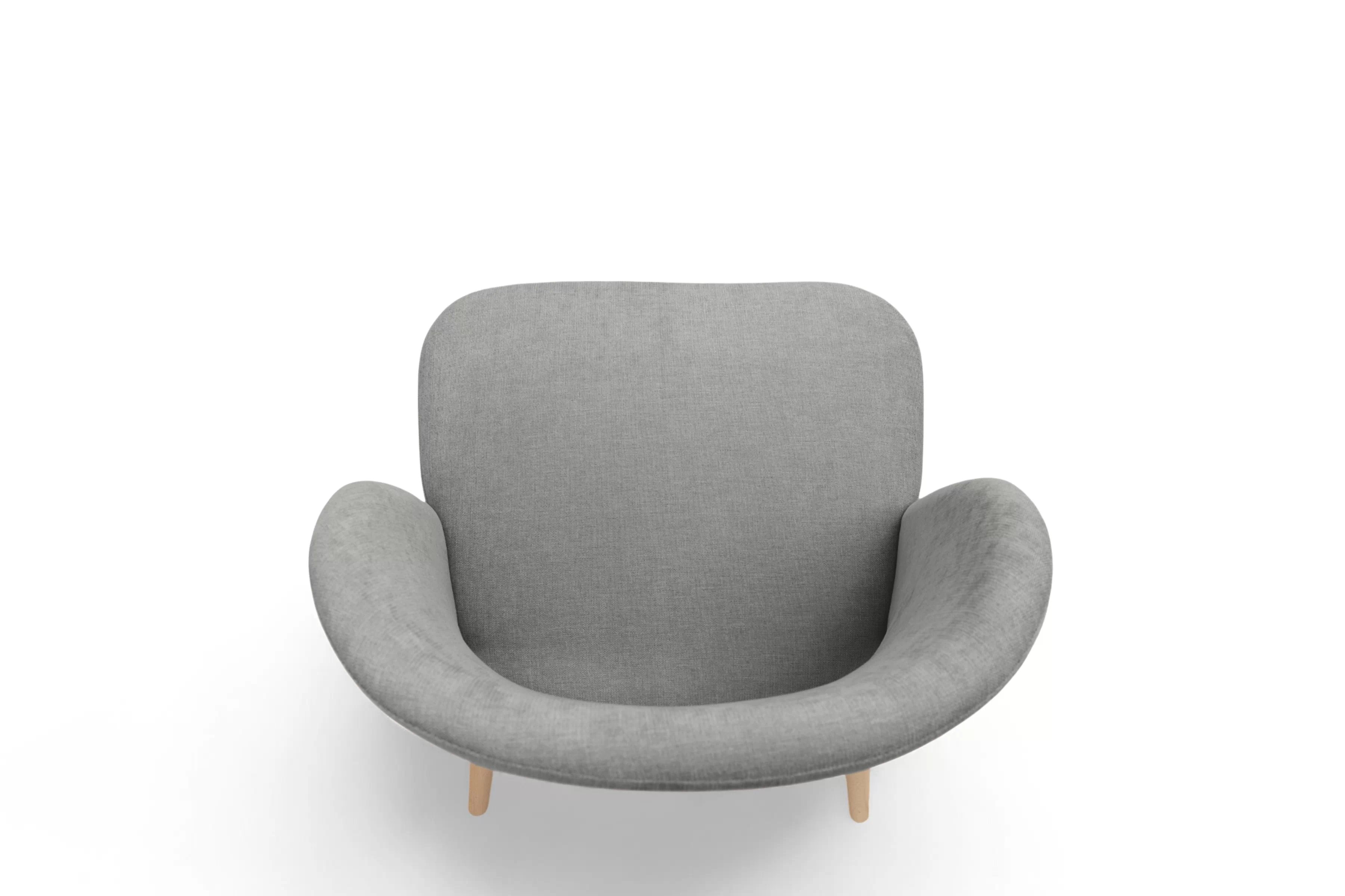 Dřevěná židle Luvaro s čalouněným sedákem – šedý šenil Wind 90 / nožky buk židle dřevěná Luvaro s čalouněným sedákem - šedá šenil Wind 90 / Nohy buk