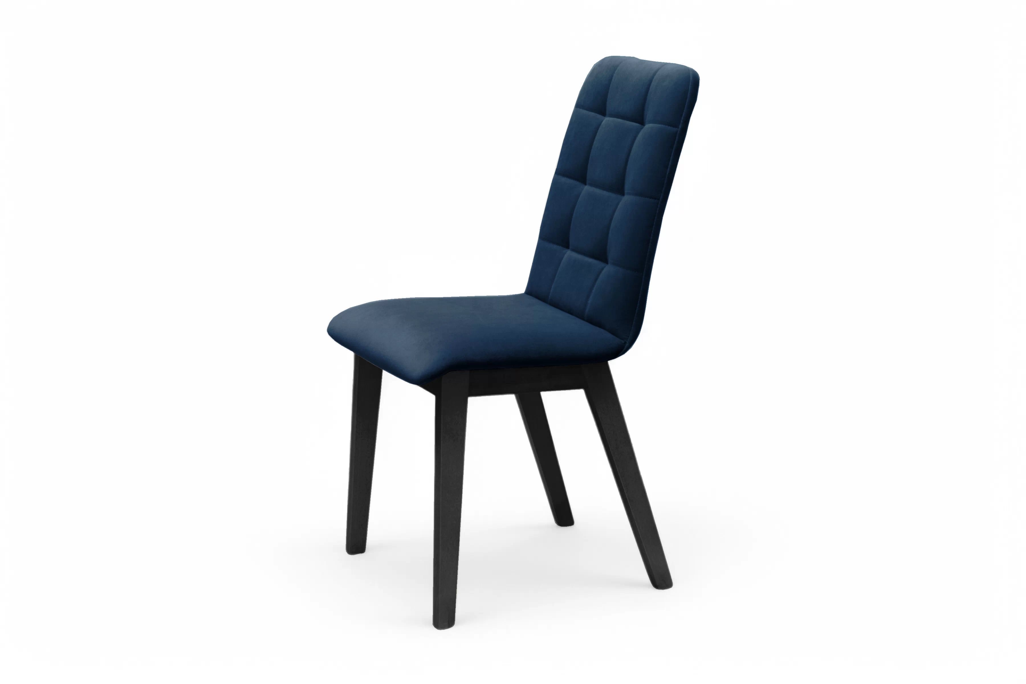 Jedálenská stolička Platinum 4 – tmavomodrý velúr Salvador 5 / čierna Stolička drevená Platinum 4 z tapicerowanym siedziskiem - granat Salvador 05 / čierny nožičky