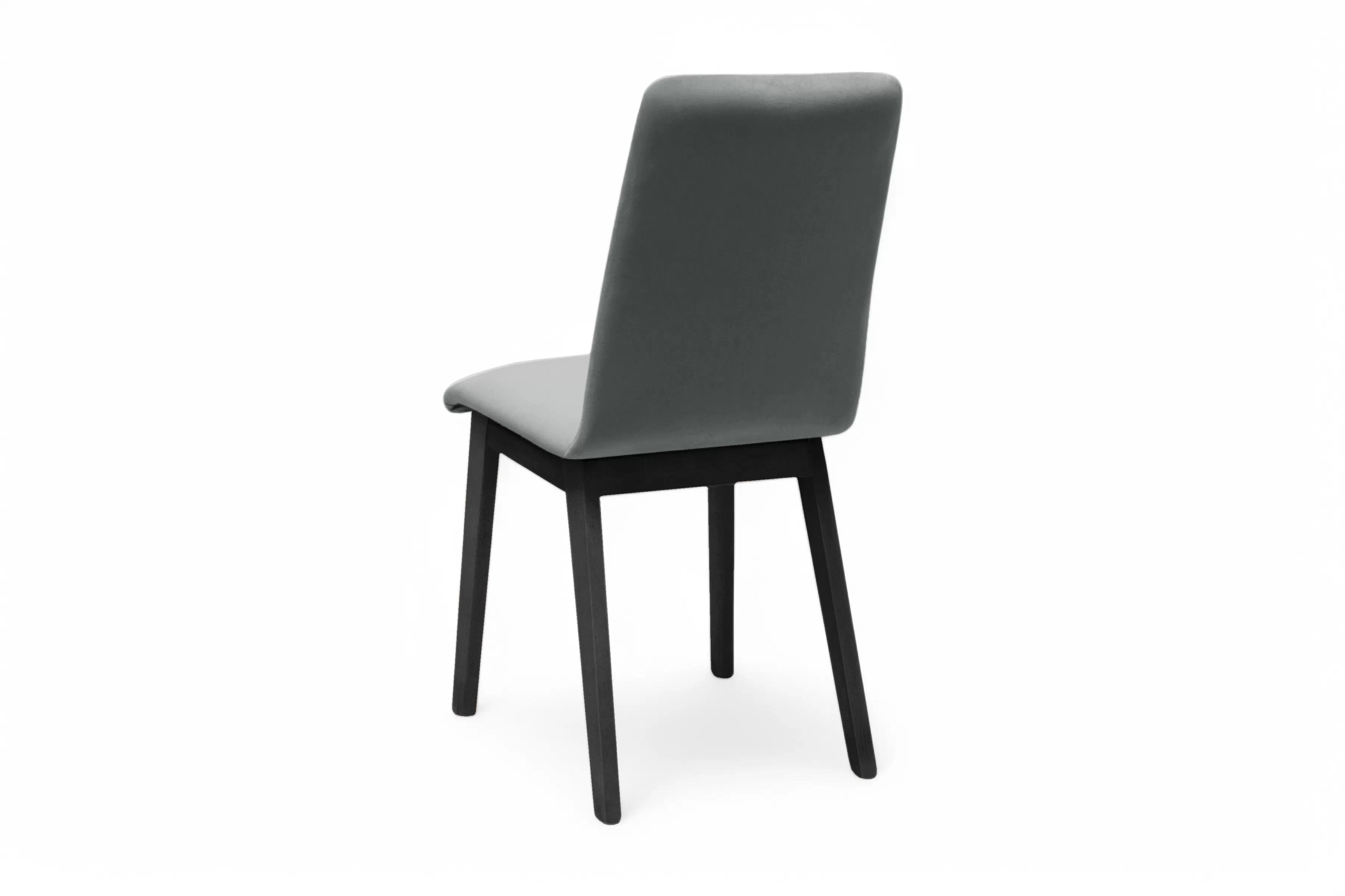 Jedálenská stolička Platinum 4 – sivý velúr Salvador 17 / čierna Stolička drevená Platinum 4 z tapicerowanym siedziskiem - šedý Salvador 17 / čierny nožičky