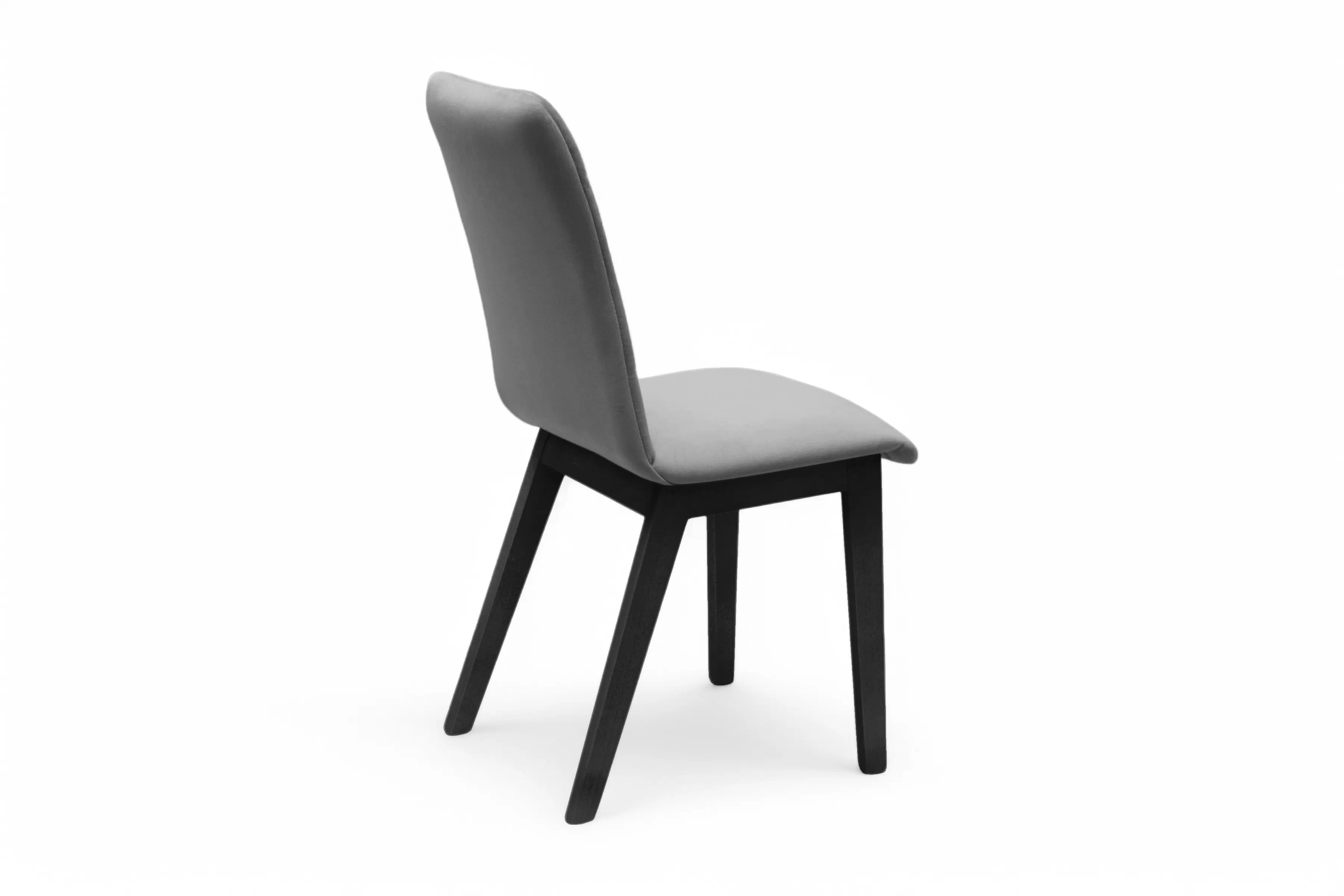 Jedálenská stolička Platinum 4 – sivý velúr Salvador 17 / čierna Stolička drevená Platinum 4 z tapicerowanym siedziskiem - šedý Salvador 17 / čierny nožičky