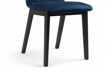 Jedálenská stolička Platinum 5 - tmavomodrá Salvador 05 / čierne nožičky Stolička drevená Platinum 5 z tapicerowanym siedziskiem - granat Salvador 05 / čierny nožičky