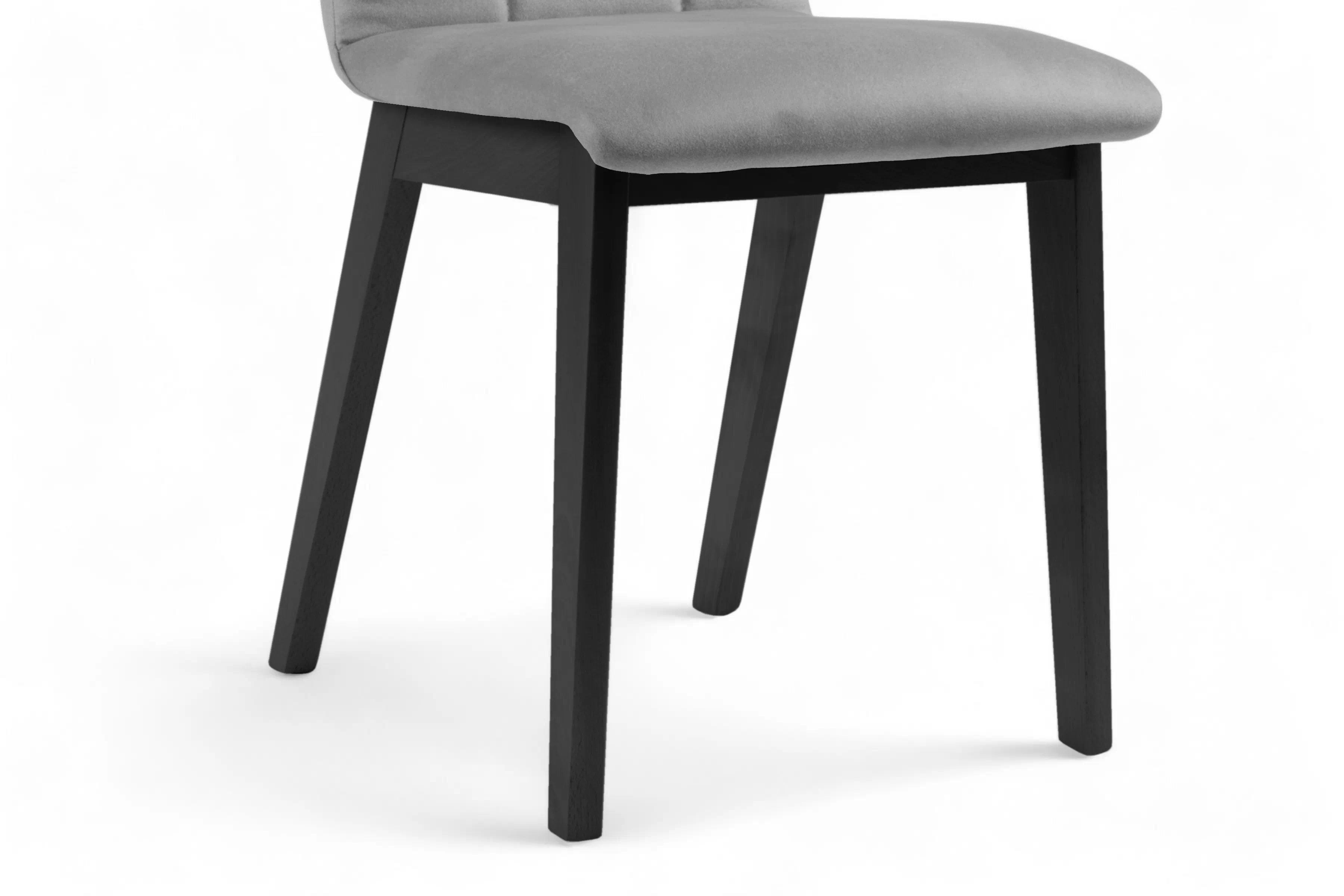 Jedálenská stolička Platinum 5 - šedý Salvador 17 / čierne nožičky Stolička drevená Platinum 5 z tapicerowanym siedziskiem - šedý Salvador 17 / čierny nožičky