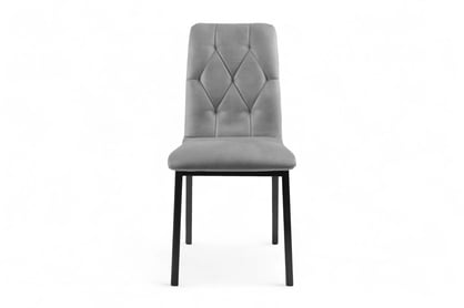 Jedálenská stolička Platinum 5 - šedý Salvador 17 / čierne nožičky Stolička drevená Platinum 5 z tapicerowanym siedziskiem - šedý Salvador 17 / čierny nožičky