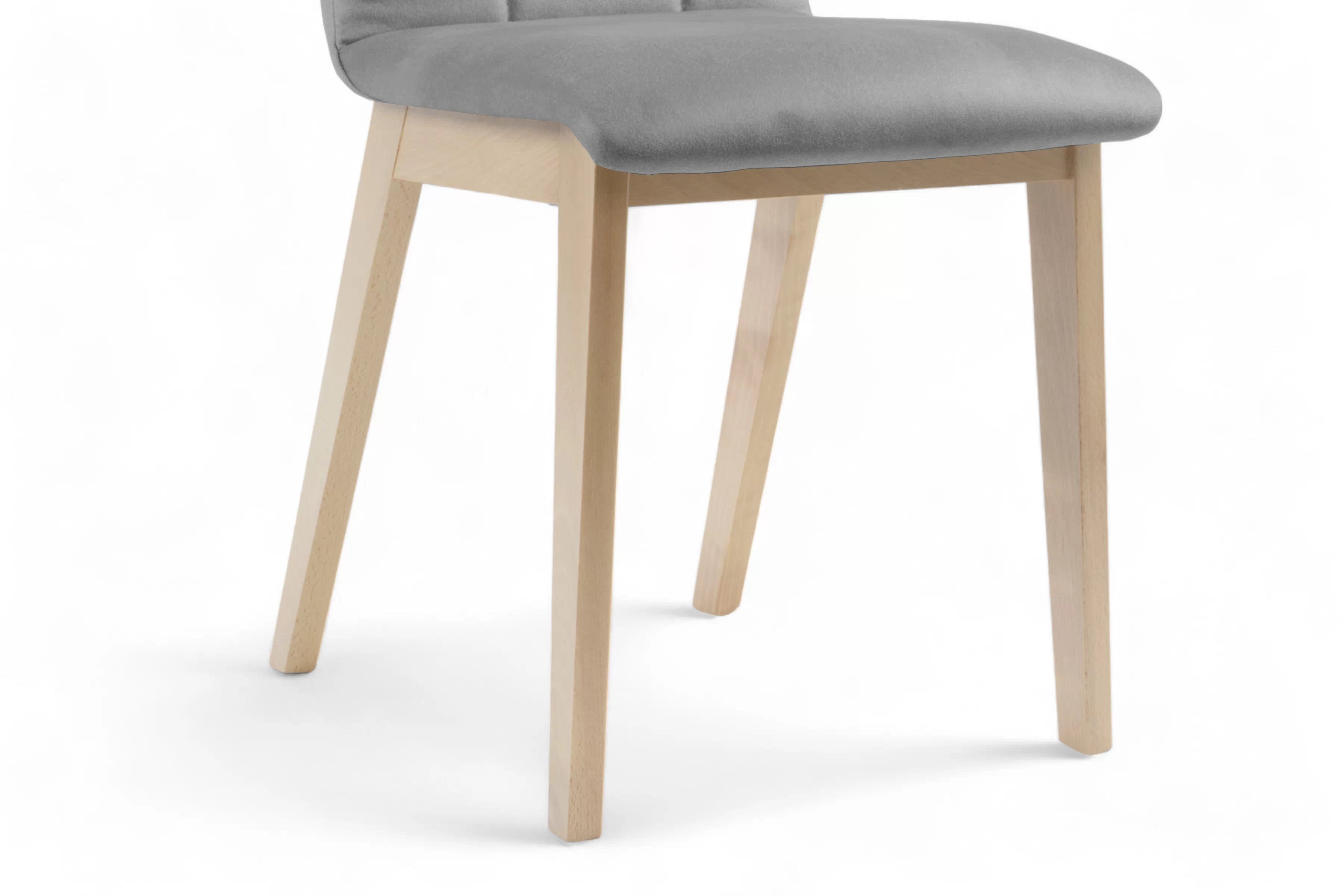 Dřevěná židle Platinum 5 - šedá Salvador 17 / bukové nožky židle dřevěná Platinum 5 s čalouněným sedákem - šedá Salvador 17 / Nohy buk