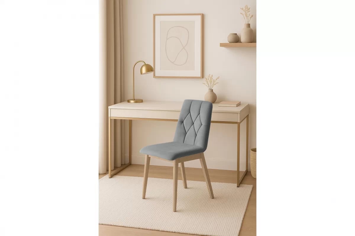 Dřevěná židle Platinum 5 - šedá Salvador 17 / bukové nožky židle dřevěná Platinum 5 s čalouněným sedákem - šedá Salvador 17 / Nohy buk