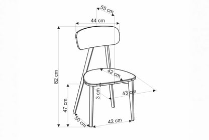 Drevená stolička Zivo s čalúneným sedadlom - sivá pletenina Serta 12 / čierna Stolička drevená Zivo z tapicerowanym siedziskiem - popielata plecionka Serta 12 / čierny