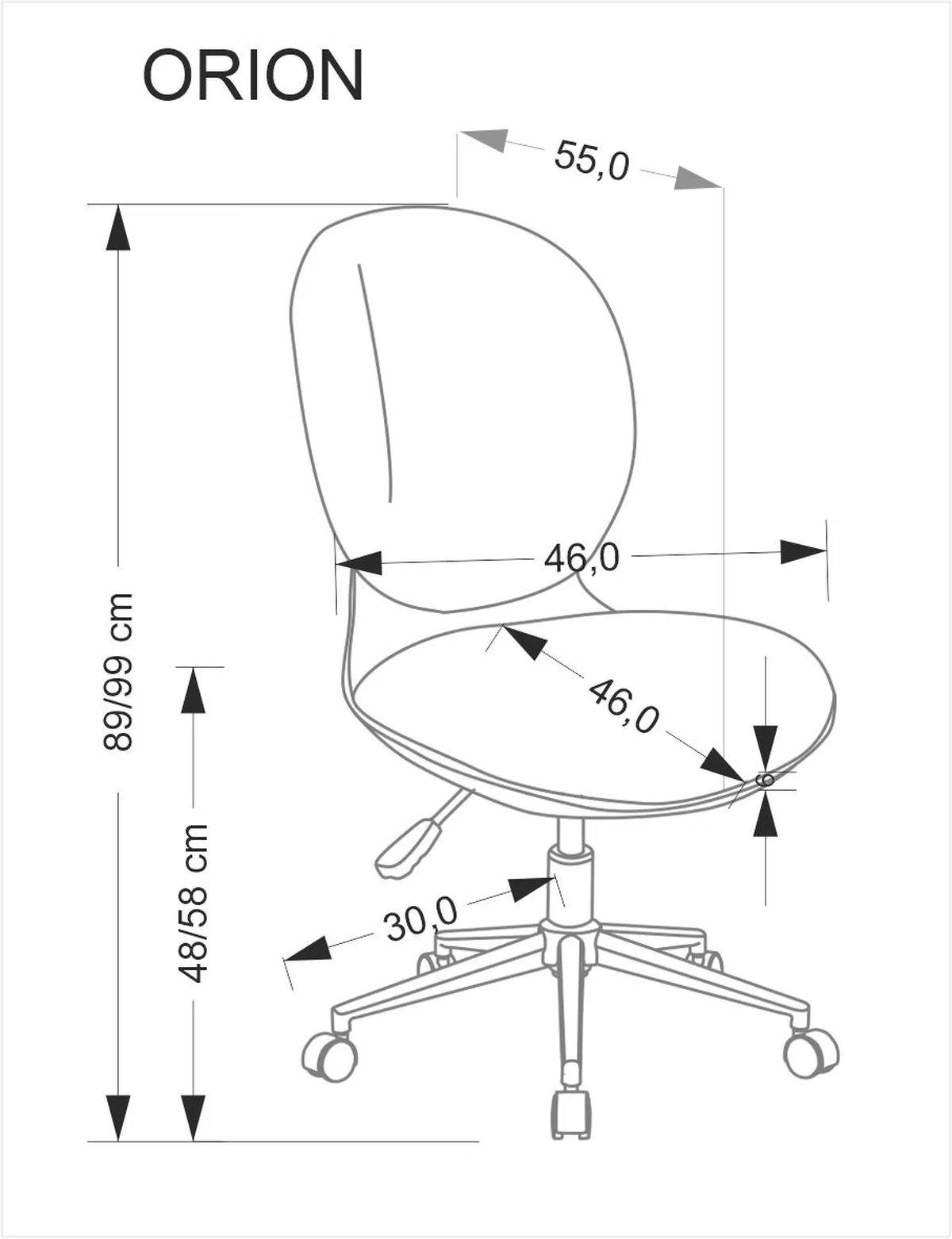 Dětská kancelářská židle Siteo - šedá / černá židle dzieciece kancelářský siteo - popelavá / černá