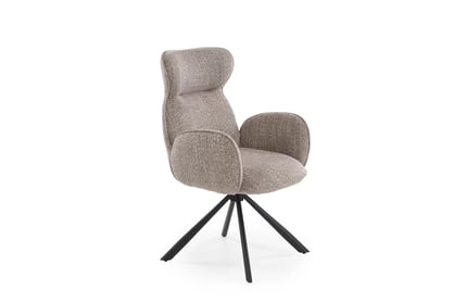 Čalouněná otočná židle Sofel - béžová / černé nohy židle čalouněné Sofel obrotowe - bezowe / černé nožičky