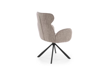 Čalouněná otočná židle Sofel - béžová / černé nohy židle čalouněné Sofel obrotowe - bezowe / černé nožičky