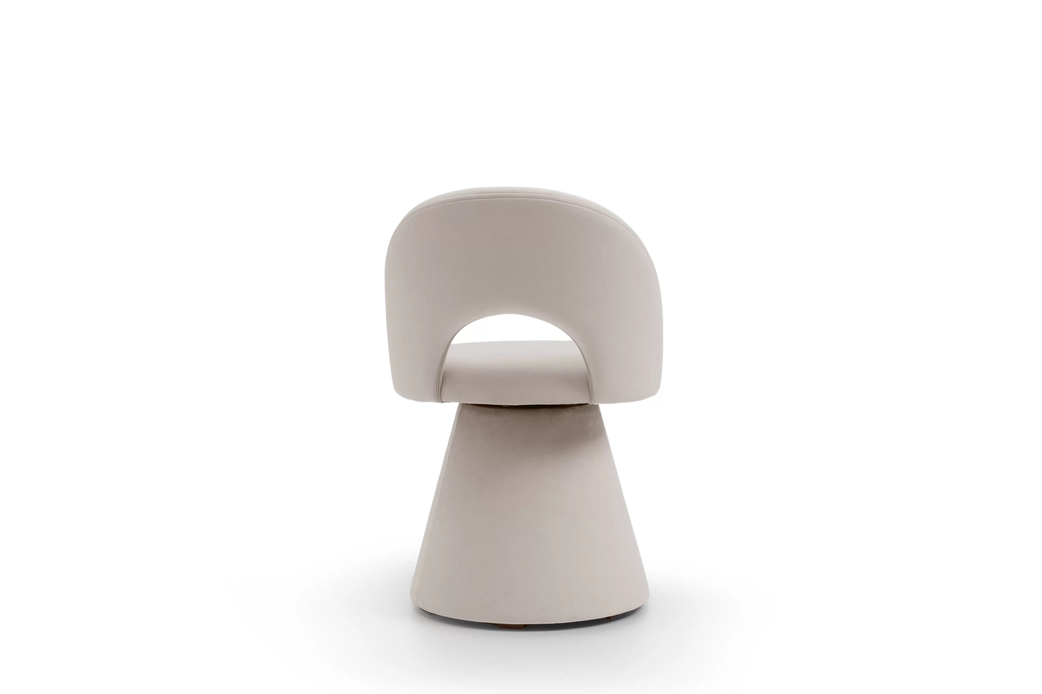 Čalouněná jídelní židle Aveliro s křesílkovým sedákem - béžový hydrofobní samet Salvador 1 židle čalouněné Aveliro kubelkowe - bezowe hydrofobowe Salvador 1 