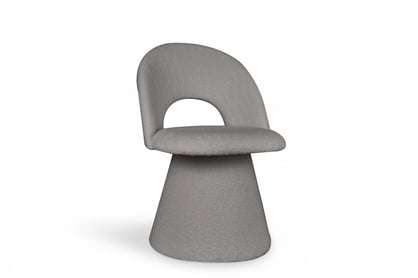 Čalouněná židle Aveliro skořepinová - světle šedá bouclé Catch Me 24