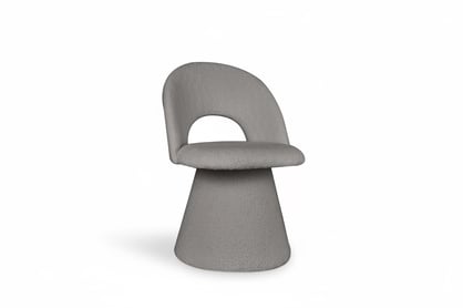 Čalouněná židle Aveliro skořepinová - světle šedá bouclé Catch Me 24