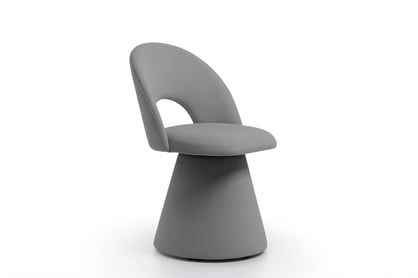 Čalouněná jídelní židle Aveliro s područkami - šedý hydrofobní samet Salvador 17