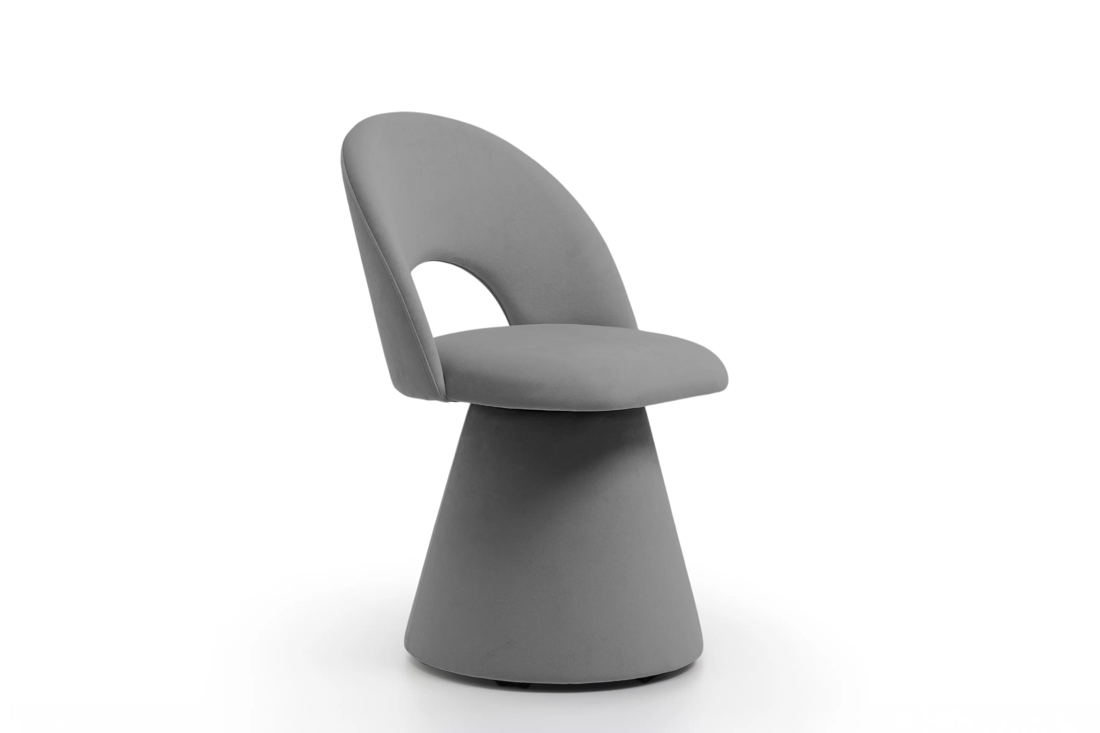 Čalouněná jídelní židle Aveliro s područkami - šedý hydrofobní samet Salvador 17 židle čalouněné Aveliro kubelkowe - šedá samet hydrofobní  Salvador 17