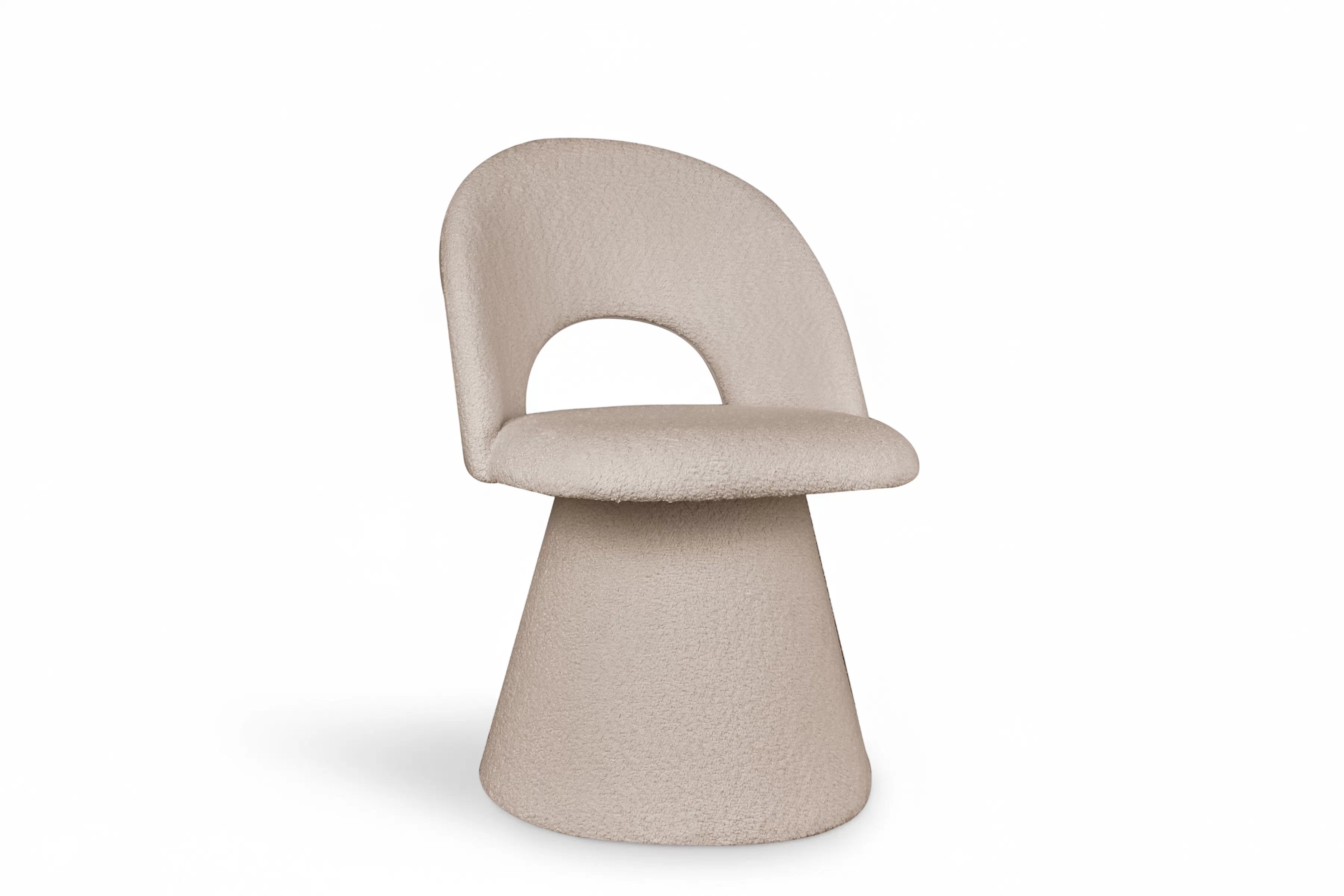 Čalouněná otočná skořepinová židle Aveliro Spin - béžová bouclé Catch Me 02 židle čalouněné Aveliro Spin kubelkowe obrotowe - béžová boucla Catch Me 02