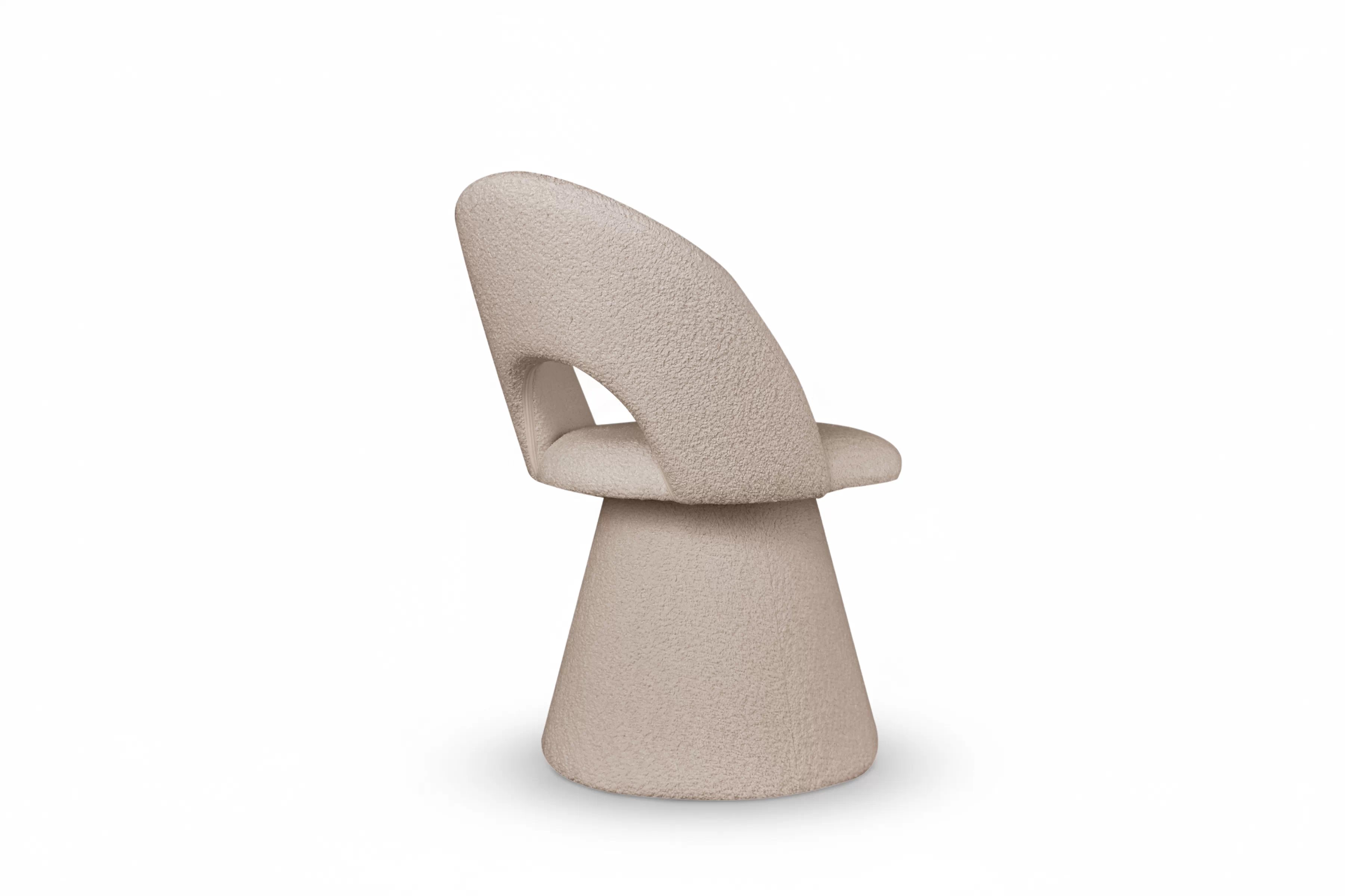 Čalouněná otočná skořepinová židle Aveliro Spin - béžová bouclé Catch Me 02 židle čalouněné Aveliro Spin kubelkowe obrotowe - béžová boucla Catch Me 02