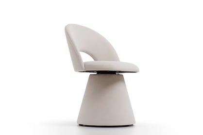 Čalouněná otočná skořepinová židle Aveliro Spin - béžový hydrofobní samet Salvador 1 židle čalouněné Aveliro Spin kubelkowe obrotowe - béžová samet hydrofobní  Salvador 1