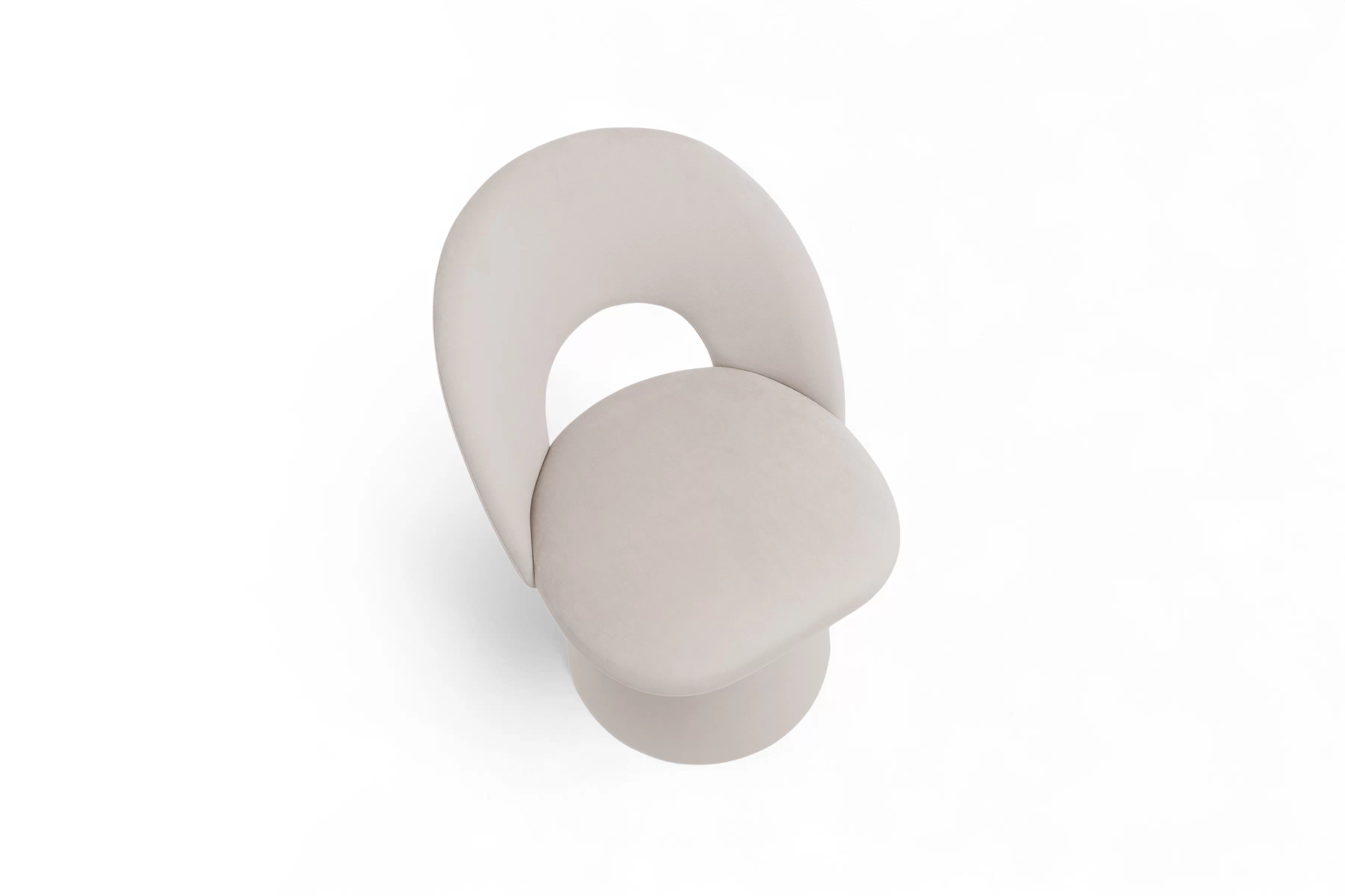 Čalouněná otočná skořepinová židle Aveliro Spin - béžový hydrofobní samet Salvador 1 židle čalouněné Aveliro Spin kubelkowe obrotowe - béžová samet hydrofobní  Salvador 1