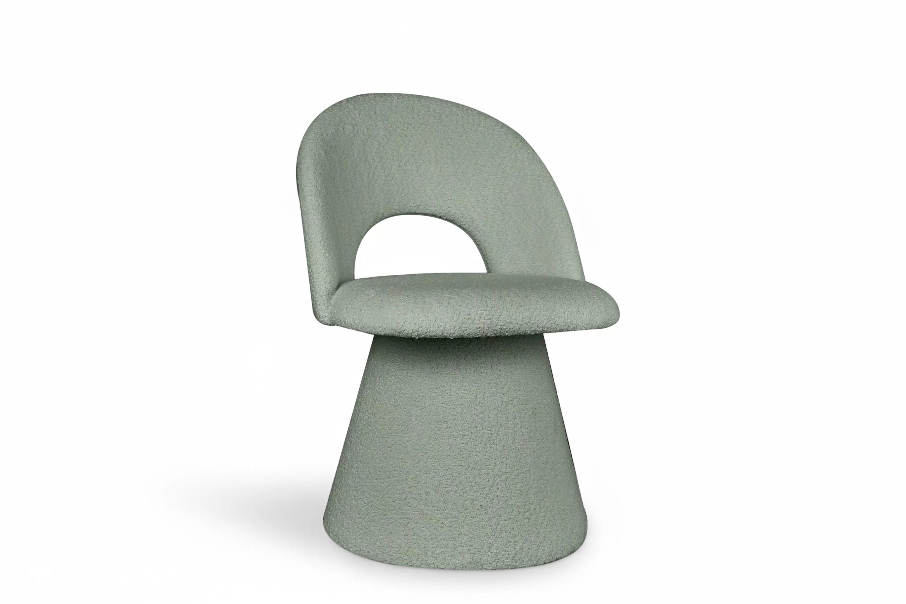 Čalouněná otočná skořepinová židle Aveliro Spin - světle zelená bouclé Catch Me 13 židle čalouněné Aveliro Spin kubelkowe obrotowe - jasna zielona boucla Catch Me 13