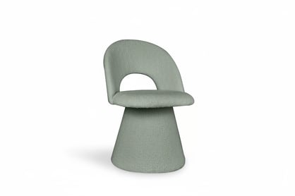 Čalouněná otočná skořepinová židle Aveliro Spin - světle zelená bouclé Catch Me 13