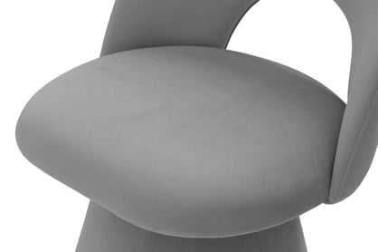 Čalouněná otočná skořepinová židle Aveliro Spin - šedý hydrofobní samet Salvador 17 židle čalouněné Aveliro Spin kubelkowe obrotowe - šedá samet hydrofobní  Salvador 17