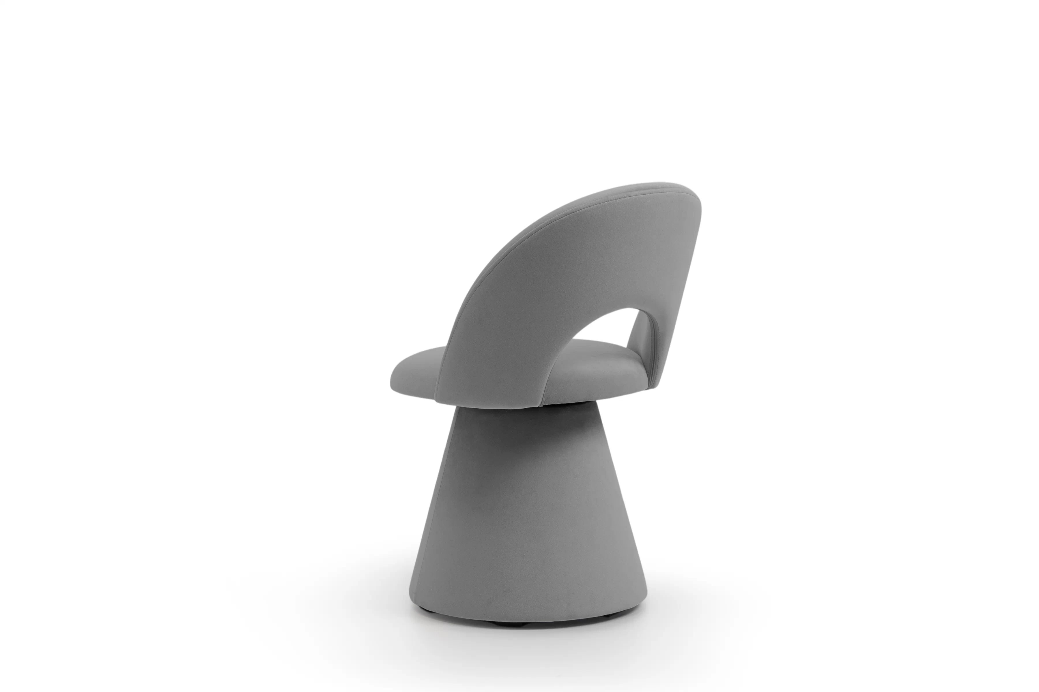 Čalouněná otočná skořepinová židle Aveliro Spin - šedý hydrofobní samet Salvador 17 židle čalouněné Aveliro Spin kubelkowe obrotowe - šedá samet hydrofobní  Salvador 17