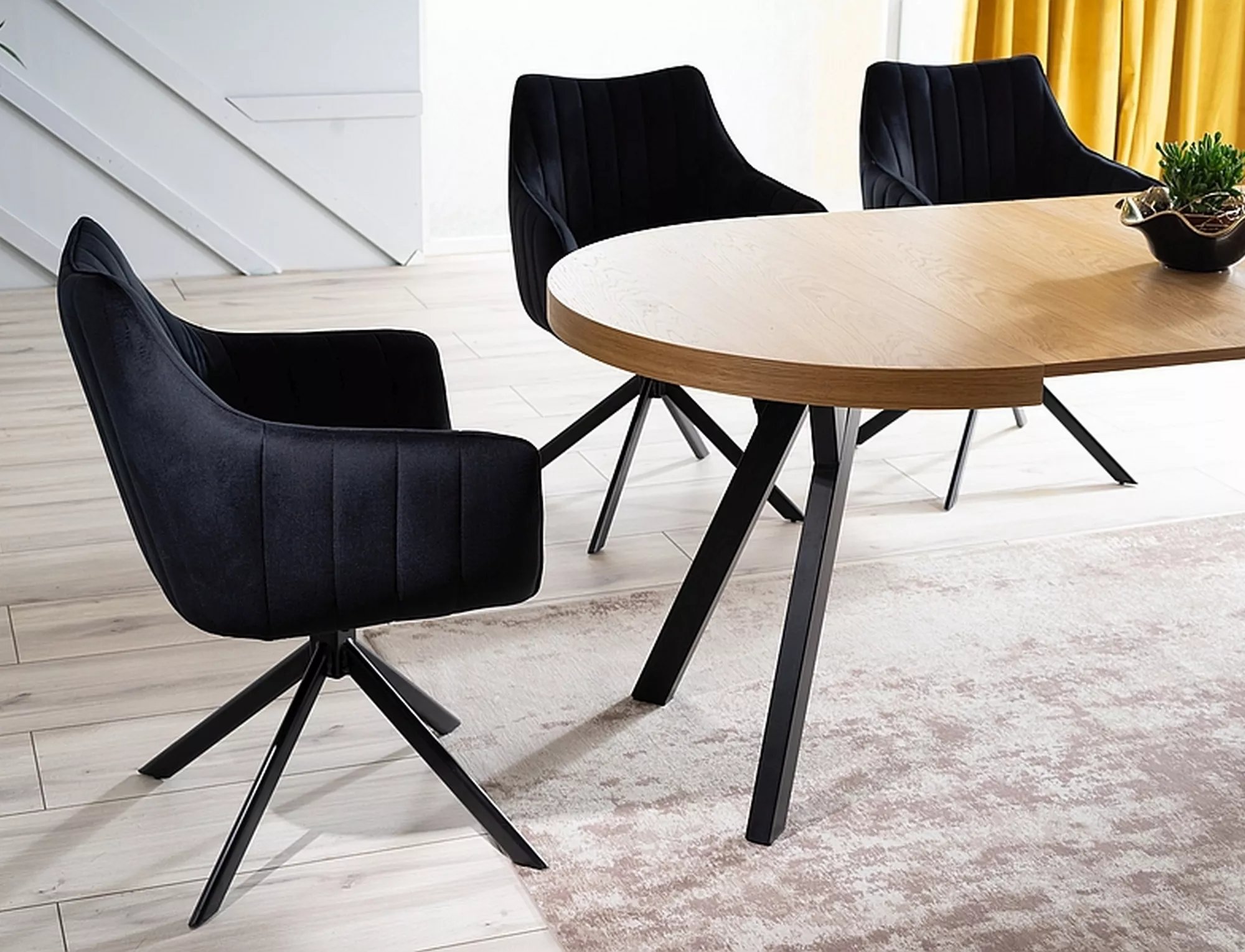 Čalouněná židle Azalia Velvet - černá Bluvel 19 / černé nožky židle čalouněné azalia velvet - černá / bluvel 19 / černá Nohy