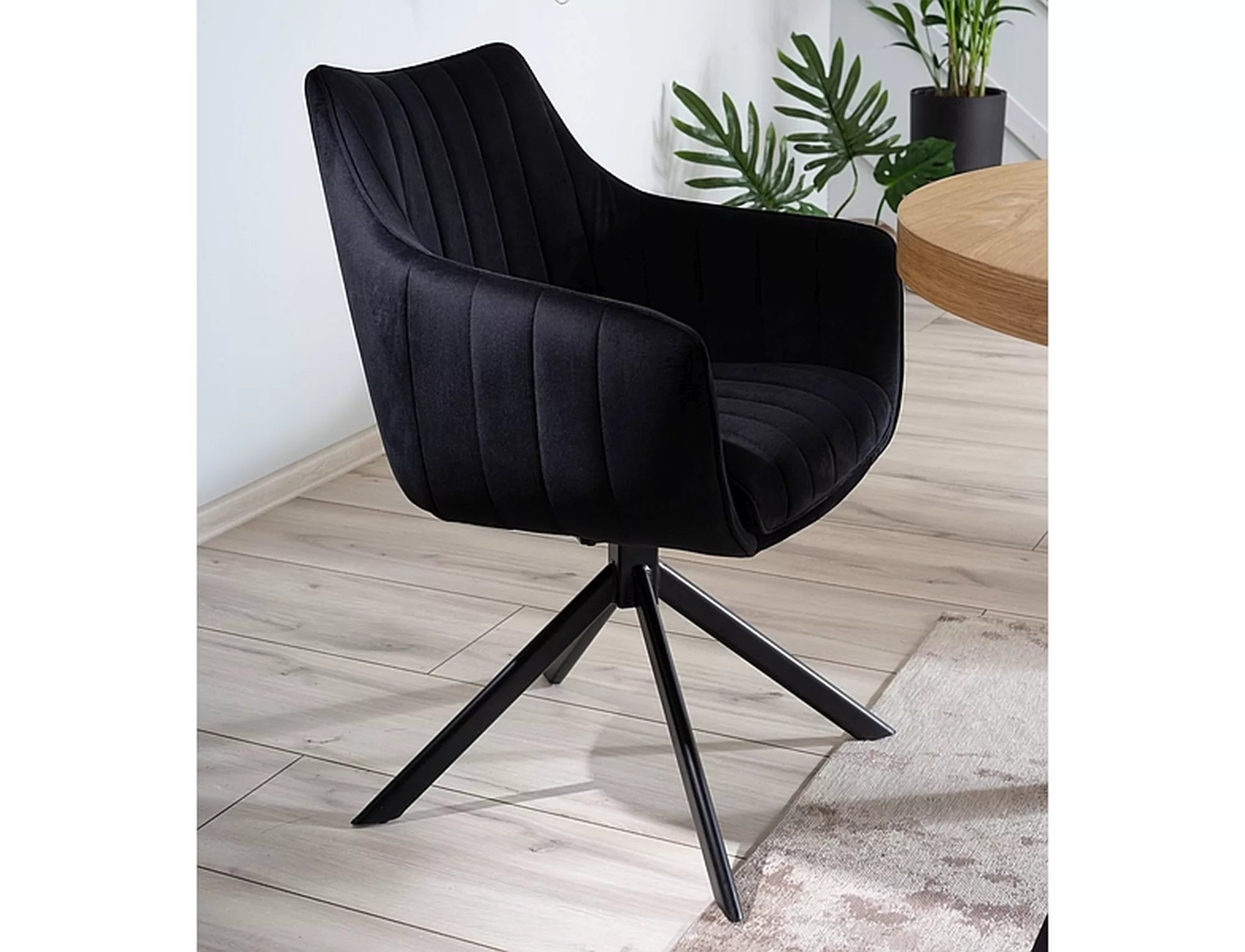 Čalouněná židle Azalia Velvet - černá Bluvel 19 / černé nožky židle čalouněné azalia velvet - černá / bluvel 19 / černá Nohy