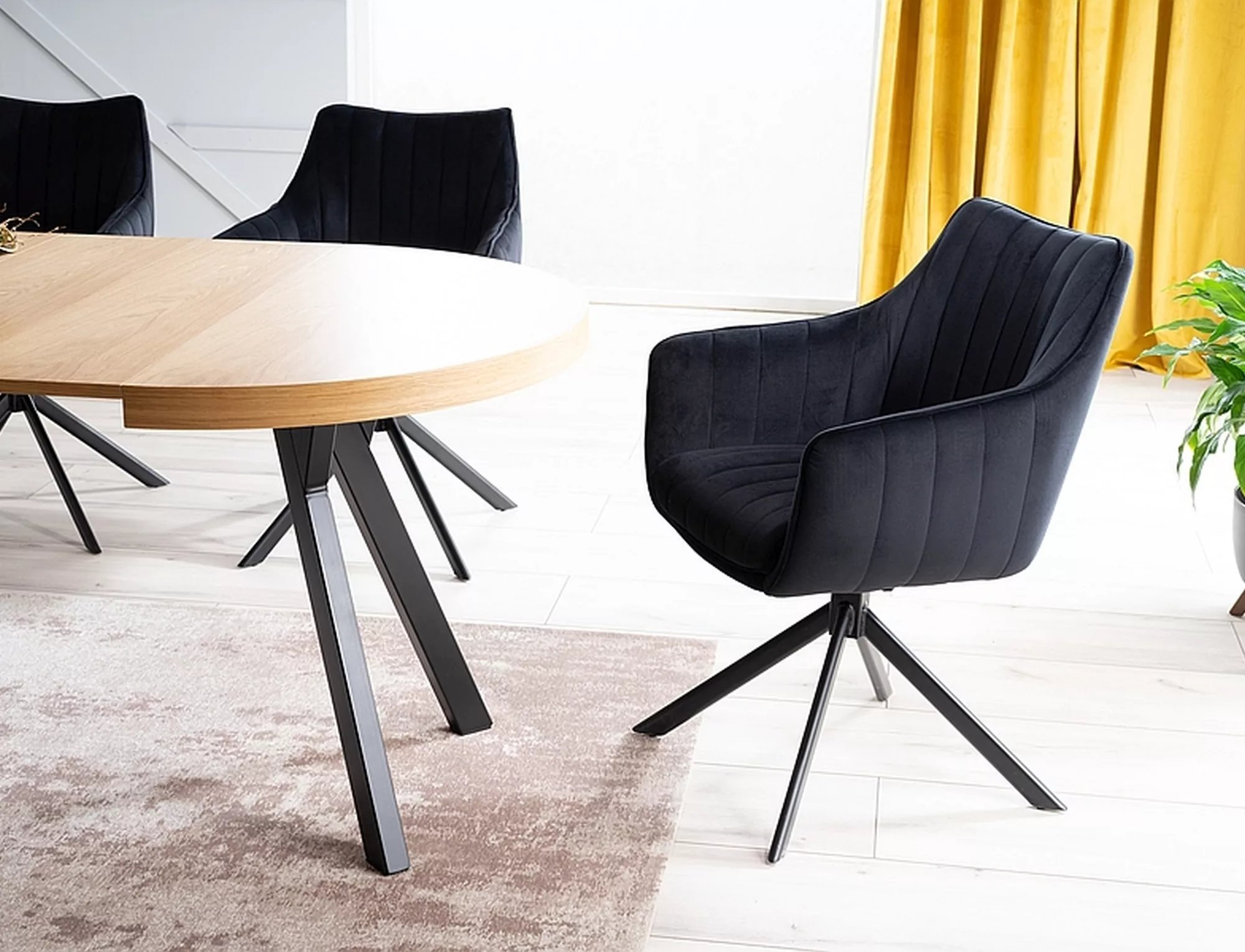 Čalouněná židle Azalia Velvet - černá Bluvel 19 / černé nožky židle čalouněné azalia velvet - černá / bluvel 19 / černá Nohy