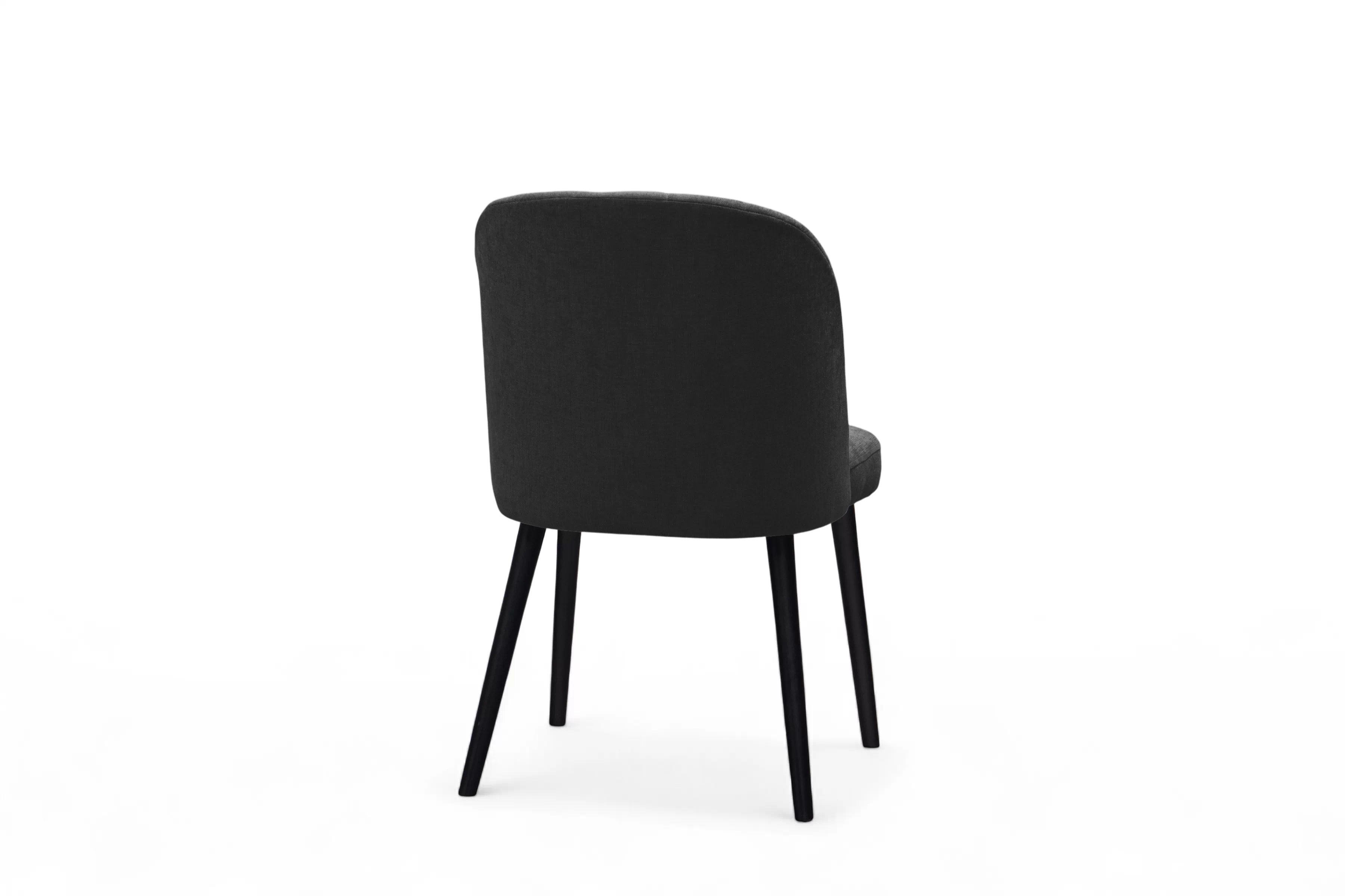 Jedálenské kreslo Azarro 2 - čierna žinylka Wind 99 / čierna Stolička čalúnená Azarro 2 -  Čierny šenil Wind 99 / čierny nožičky