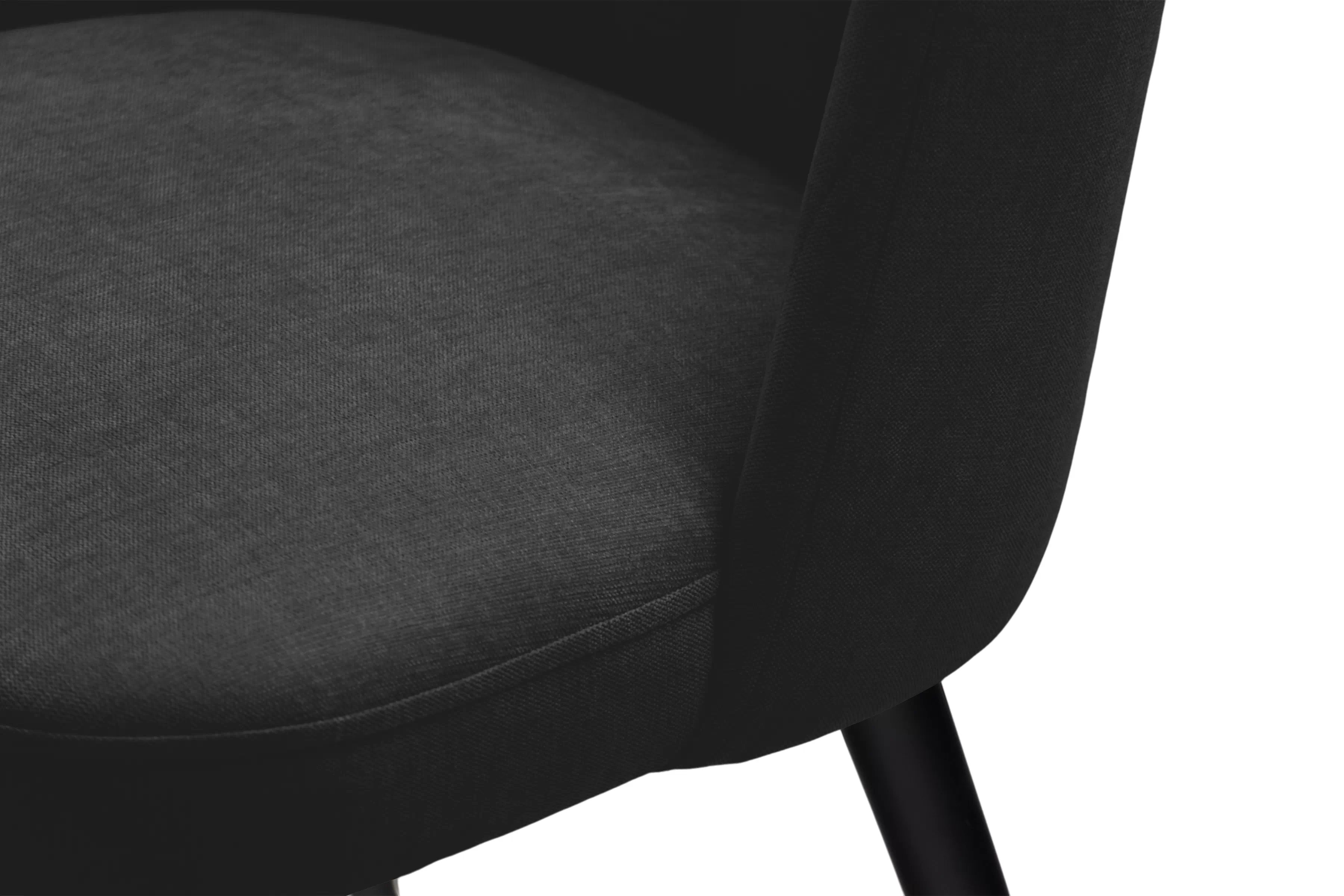 Jedálenské kreslo Azarro 2 - čierna žinylka Wind 99 / čierna Stolička čalúnená Azarro 2 -  Čierny šenil Wind 99 / čierny nožičky