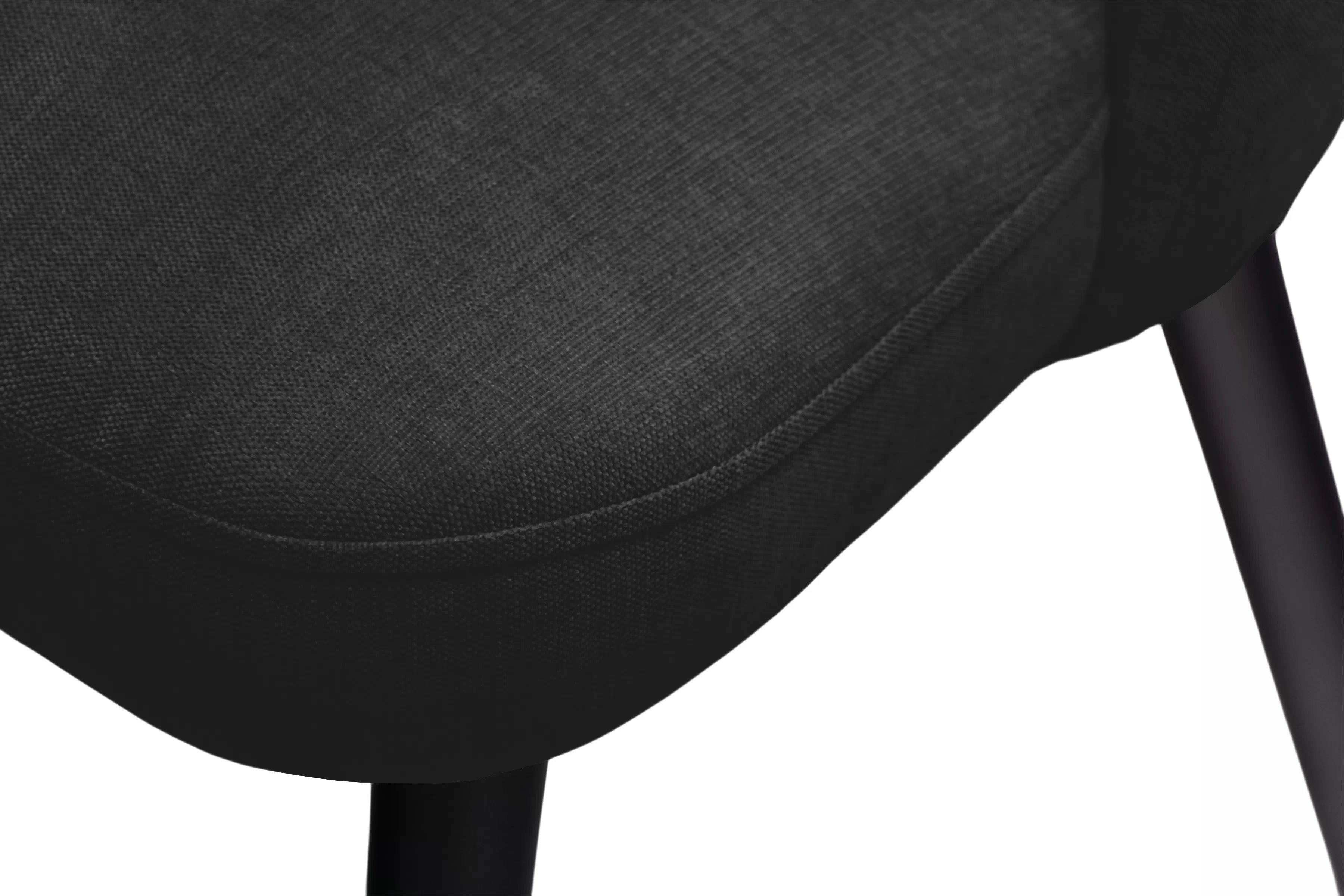 Jedálenské kreslo Azarro 2 - čierna žinylka Wind 99 / čierna Stolička čalúnená Azarro 2 -  Čierny šenil Wind 99 / čierny nožičky