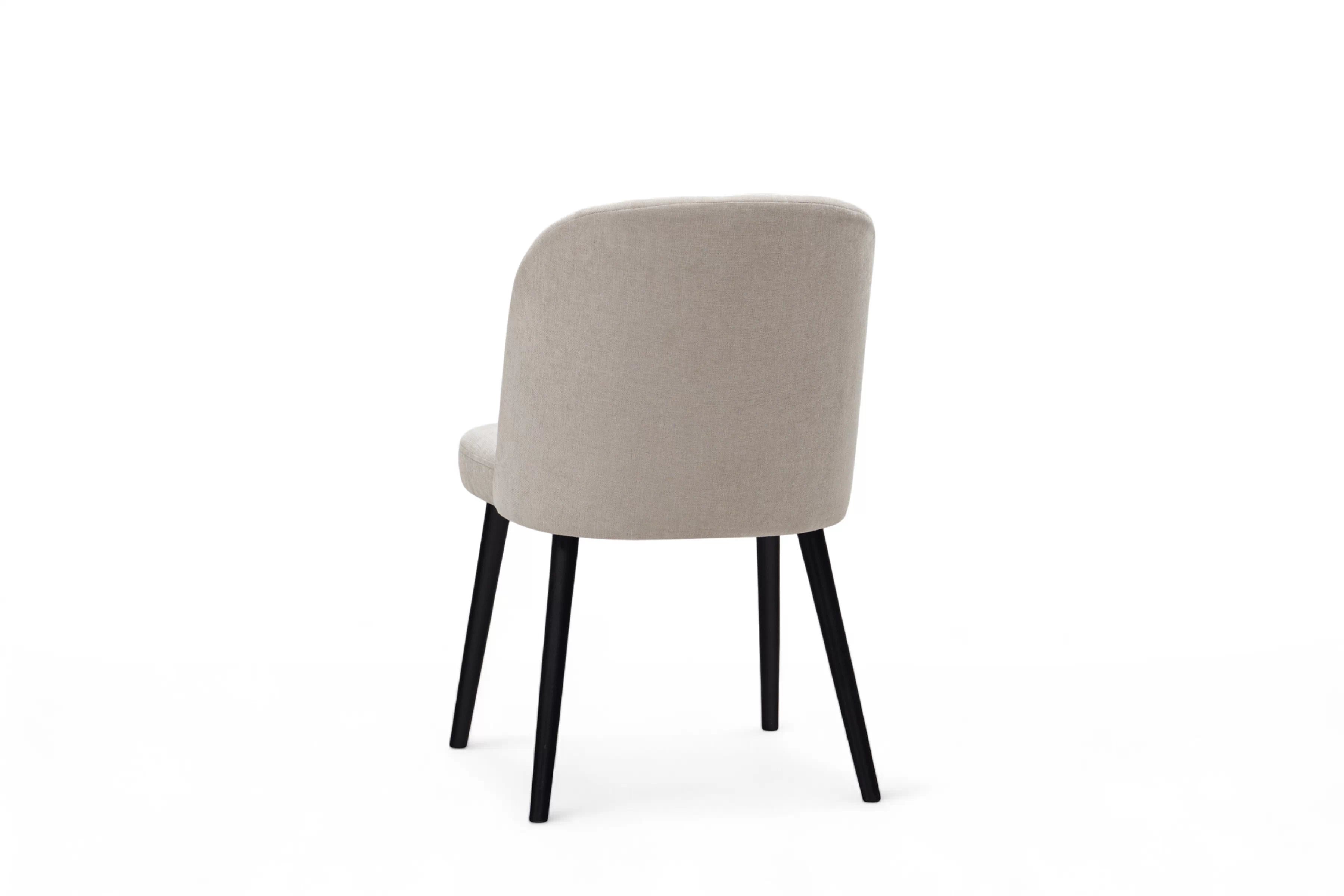 Jedálenské kreslo Azarro 2 - svetlosivá žinylka Wind 05 / čierna Stolička čalúnená Azarro 2 - svetlý šedý šenil Wind 05 / čierny nožičky