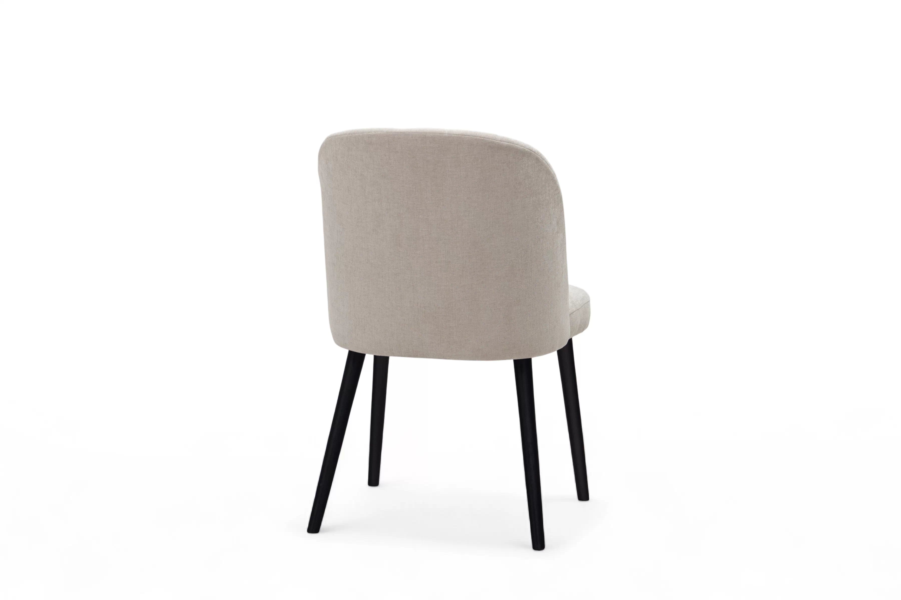 Jedálenské kreslo Azarro 2 - svetlosivá žinylka Wind 05 / čierna Stolička čalúnená Azarro 2 - svetlý šedý šenil Wind 05 / čierny nožičky