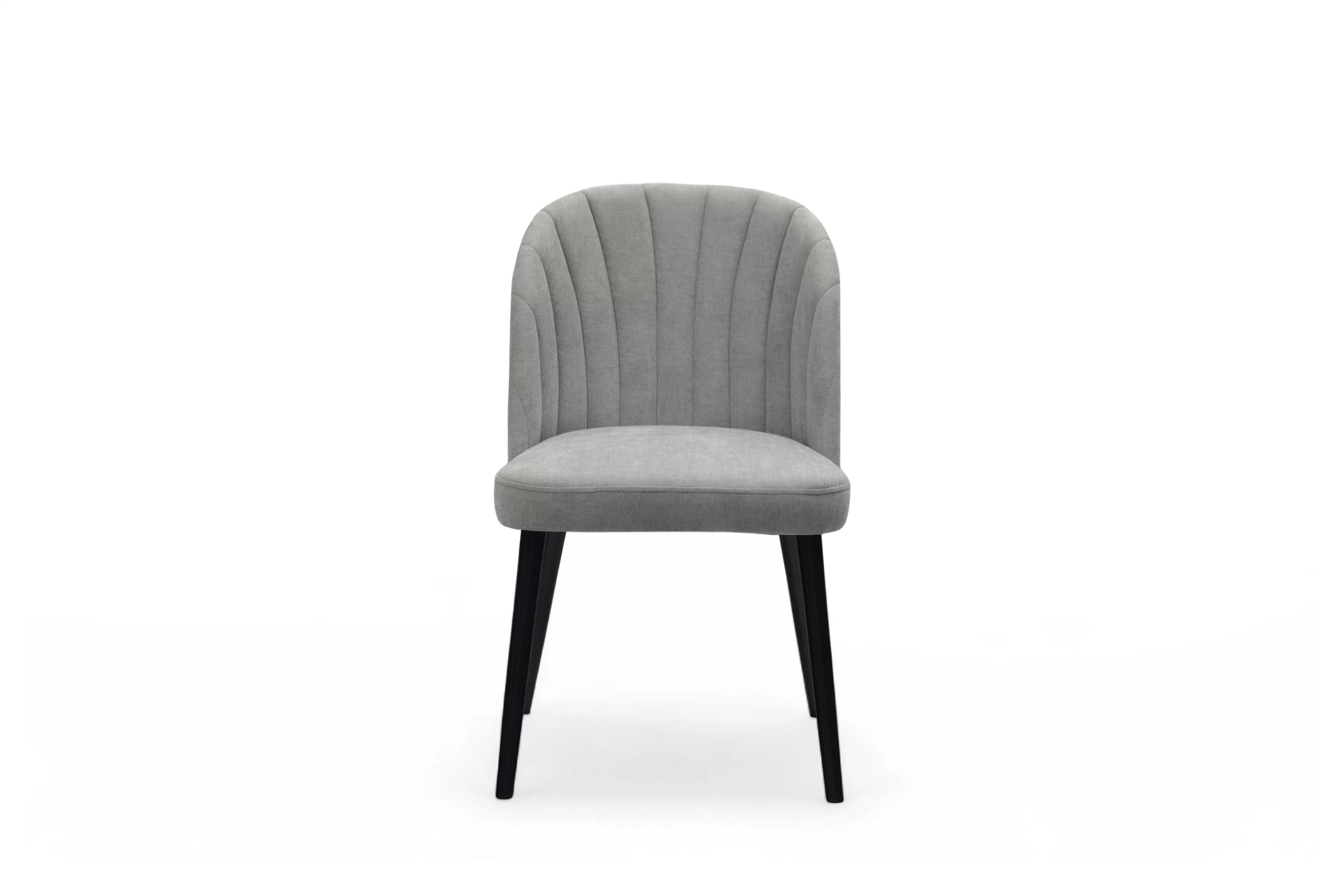 Čalúnená stolička Azarro 2 - sivý šenil Wind 90 / čierne nohy Stolička čalúnená Azarro 2 - šedý šenil Wind 90 / čierny nožičky