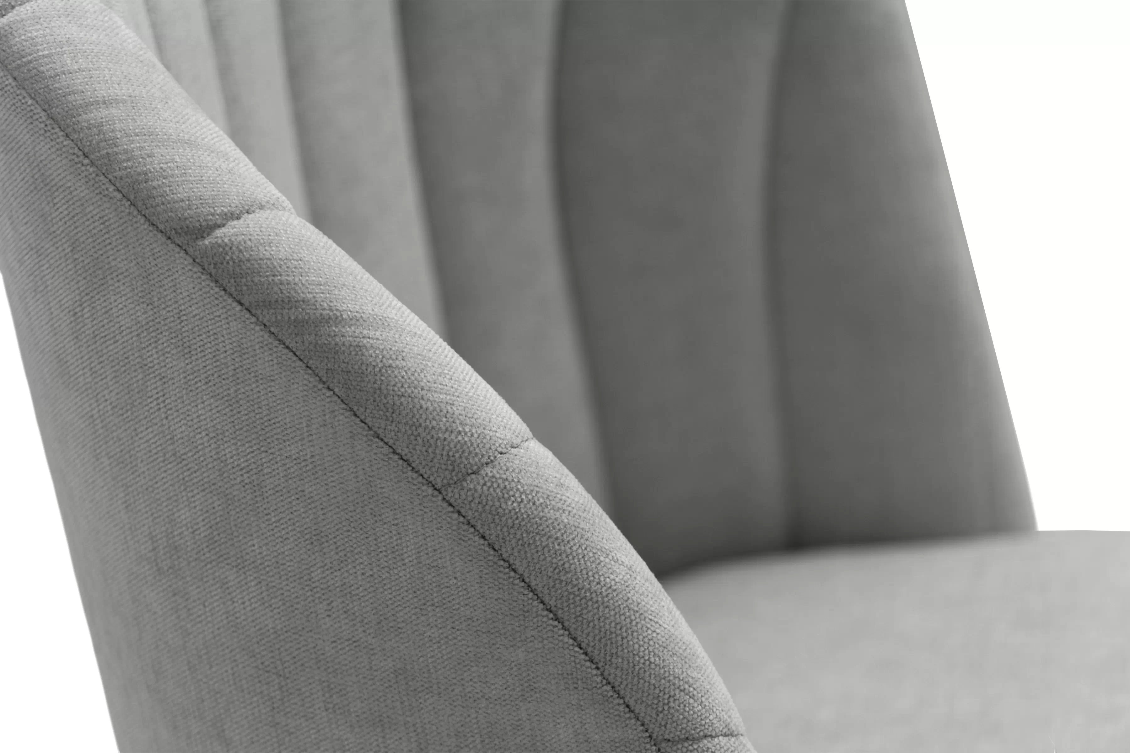 Čalúnená stolička Azarro 2 - sivý šenil Wind 90 / čierne nohy Stolička čalúnená Azarro 2 - šedý šenil Wind 90 / čierny nožičky