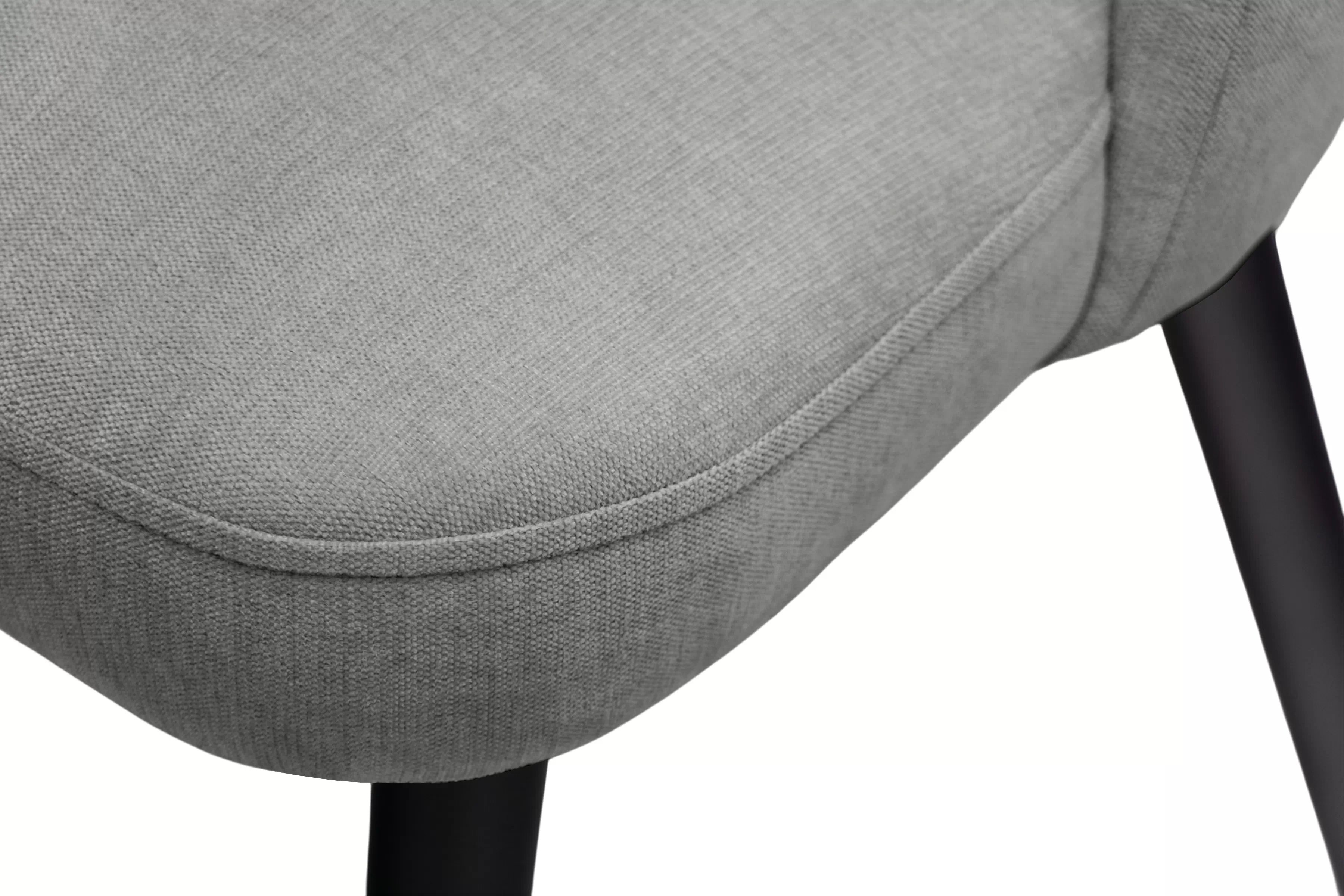 Čalúnená stolička Azarro 2 - sivý šenil Wind 90 / čierne nohy Stolička čalúnená Azarro 2 - šedý šenil Wind 90 / čierny nožičky