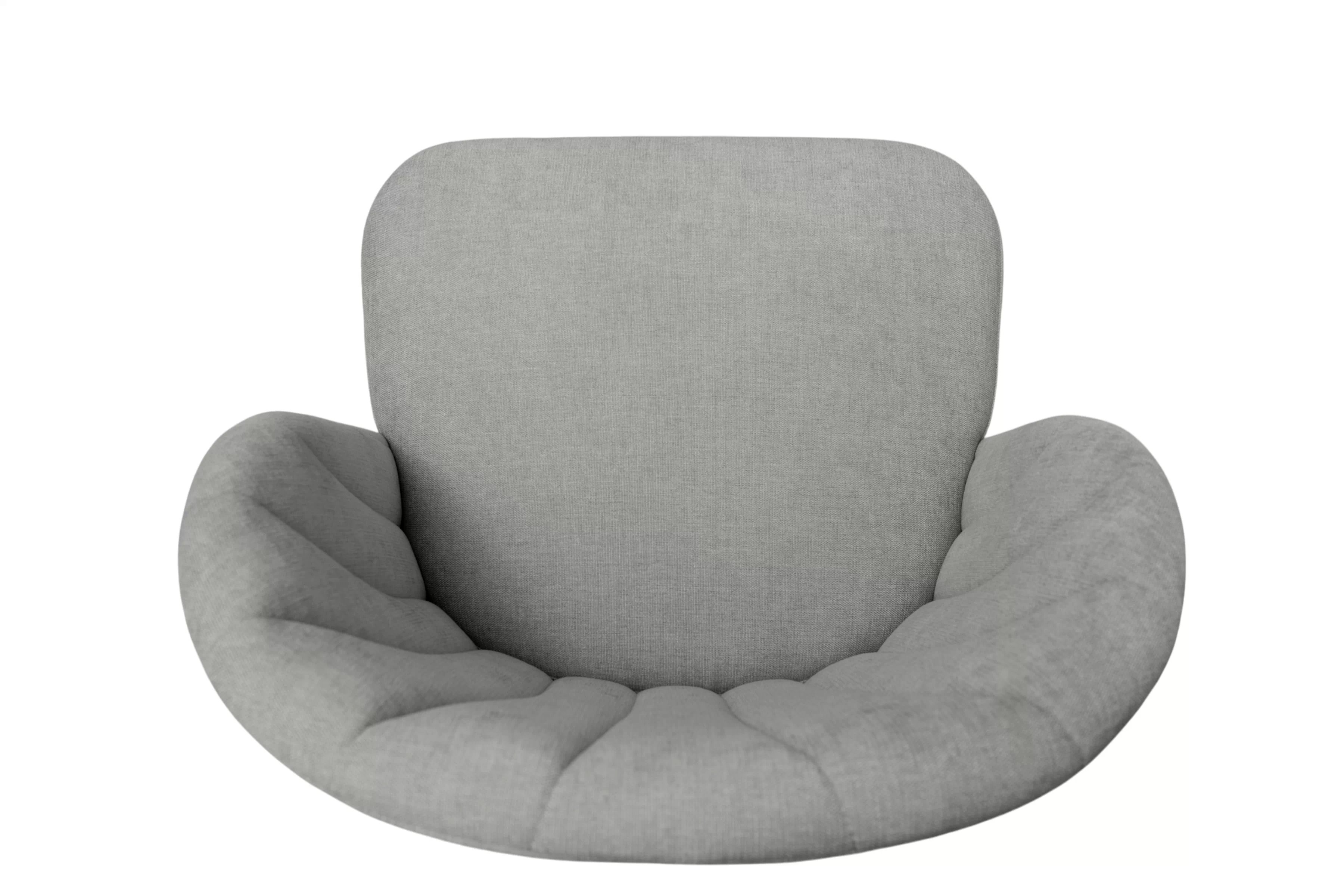 Čalúnená stolička Azarro 2 - sivý šenil Wind 90 / čierne nohy Stolička čalúnená Azarro 2 - šedý šenil Wind 90 / čierny nožičky