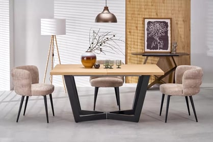 Čalúnená stolička Bolena - béžová Stolička čalúnená Bolena - bezowe 