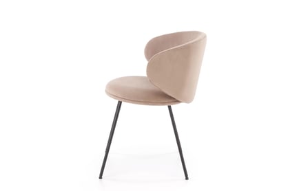 Čalúnená stolička Caleno - béžová / čierne nohy Stolička čalúnená Caleno - bezowe / čierny nožičky
