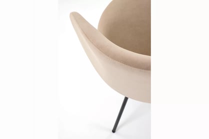 Čalúnená stolička Caleno - béžová / čierne nohy Stolička čalúnená Caleno - bezowe / čierny nožičky