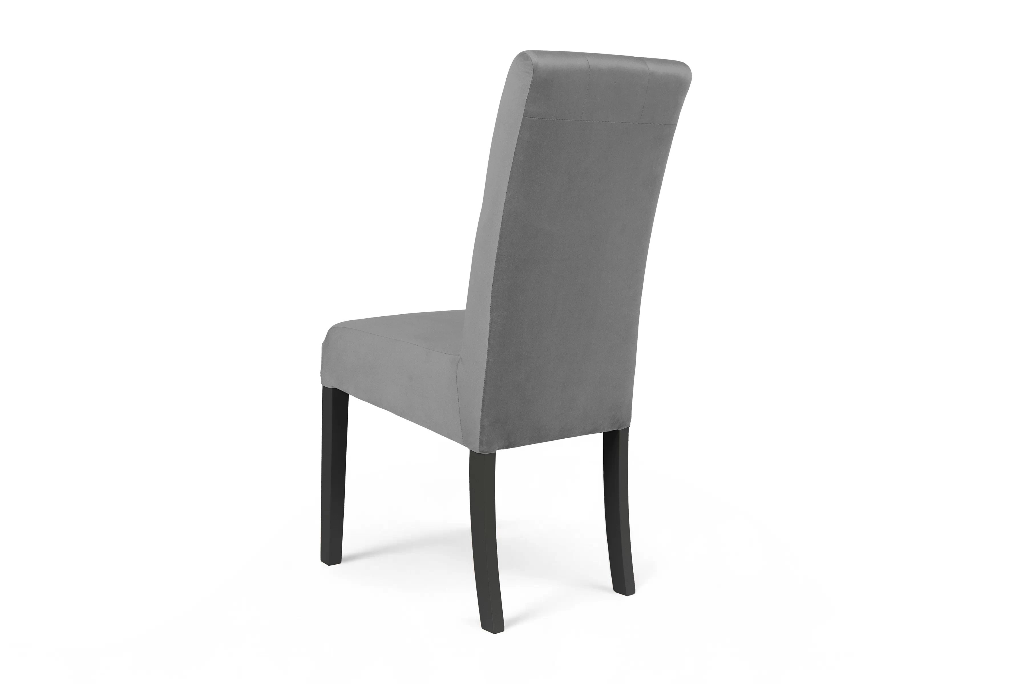 Jedálenská stolička Castello 5 - sivý velúr Salvador 17 / čierna Stolička čalúnená Castello 5 - šedý Salvador 17 / čierny nožičky