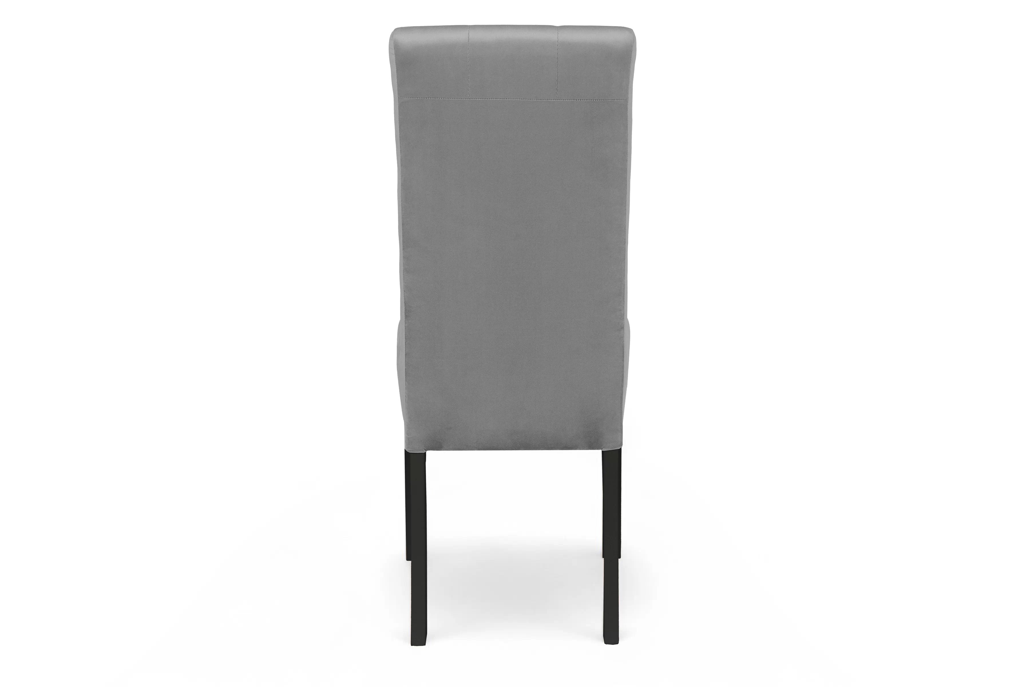 Jedálenská stolička Castello 5 - sivý velúr Salvador 17 / čierna Stolička čalúnená Castello 5 - šedý Salvador 17 / čierny nožičky