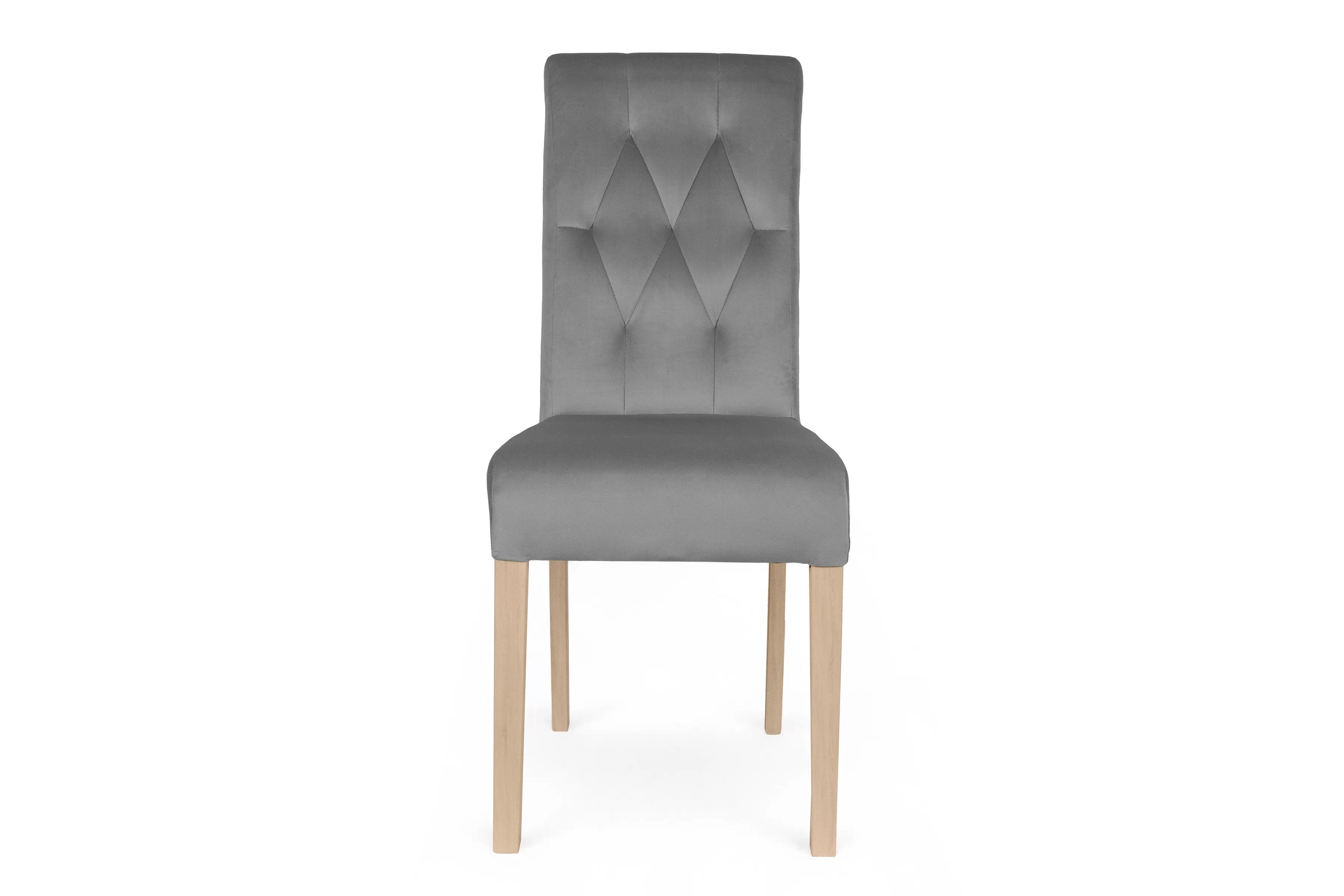 Jedálenská stolička Castello 5 - sivý velúr Salvador 17 / buk Stolička čalúnená Castello 5 - šedý Salvador 17 / nožičky buk