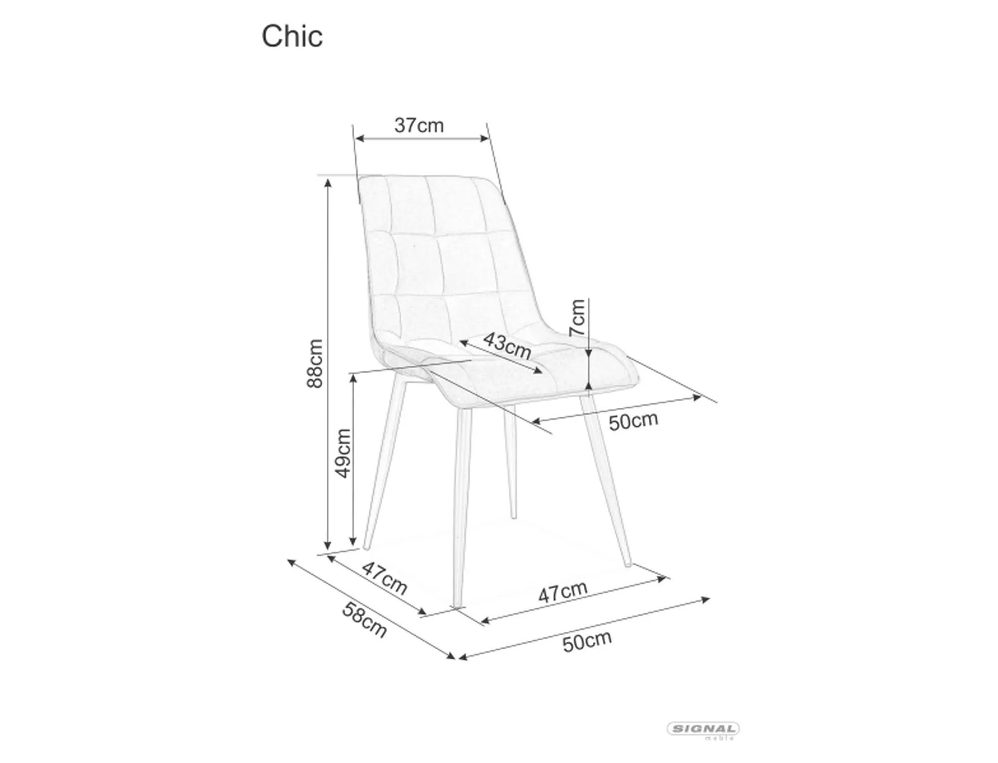 Stolička CHIC VELVET Čierny rám / BEZ BLUVEL 28 Stolička čalouněné chic velvet z metalowymi nogami - Béžová / bluvel 28 / čierny nožičky