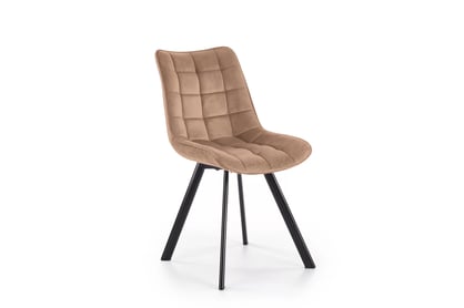 Čalouněná jídelní židle Clemio - béžová Bluvel 28 / černé nožky