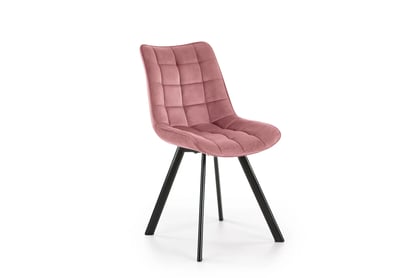 Jedálenská stolička Clemio - ružový zamat Bluvel 52 / čierna