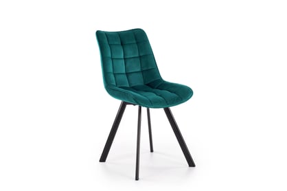Jedálenská stolička Clemio - tyrkysový zamat Bluvel 85 / čierna