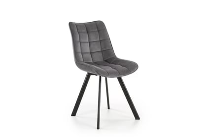 Jedálenská stolička Clemio - tmavosivý zamat Bluvel 14 / čierna
